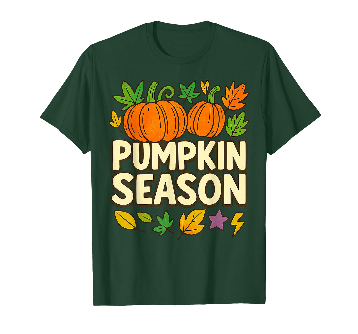 Pumpkin Season Thanksgiving Coquette Bow Autumn Fall Leaves T-Shirt