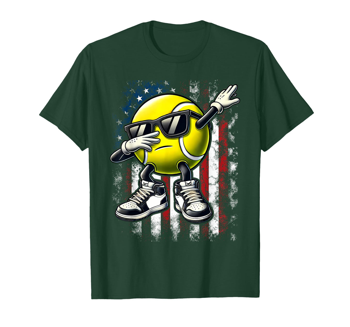 Dabbing Tennis Ball Funny Boys Men Women Sports Player T-Shirt