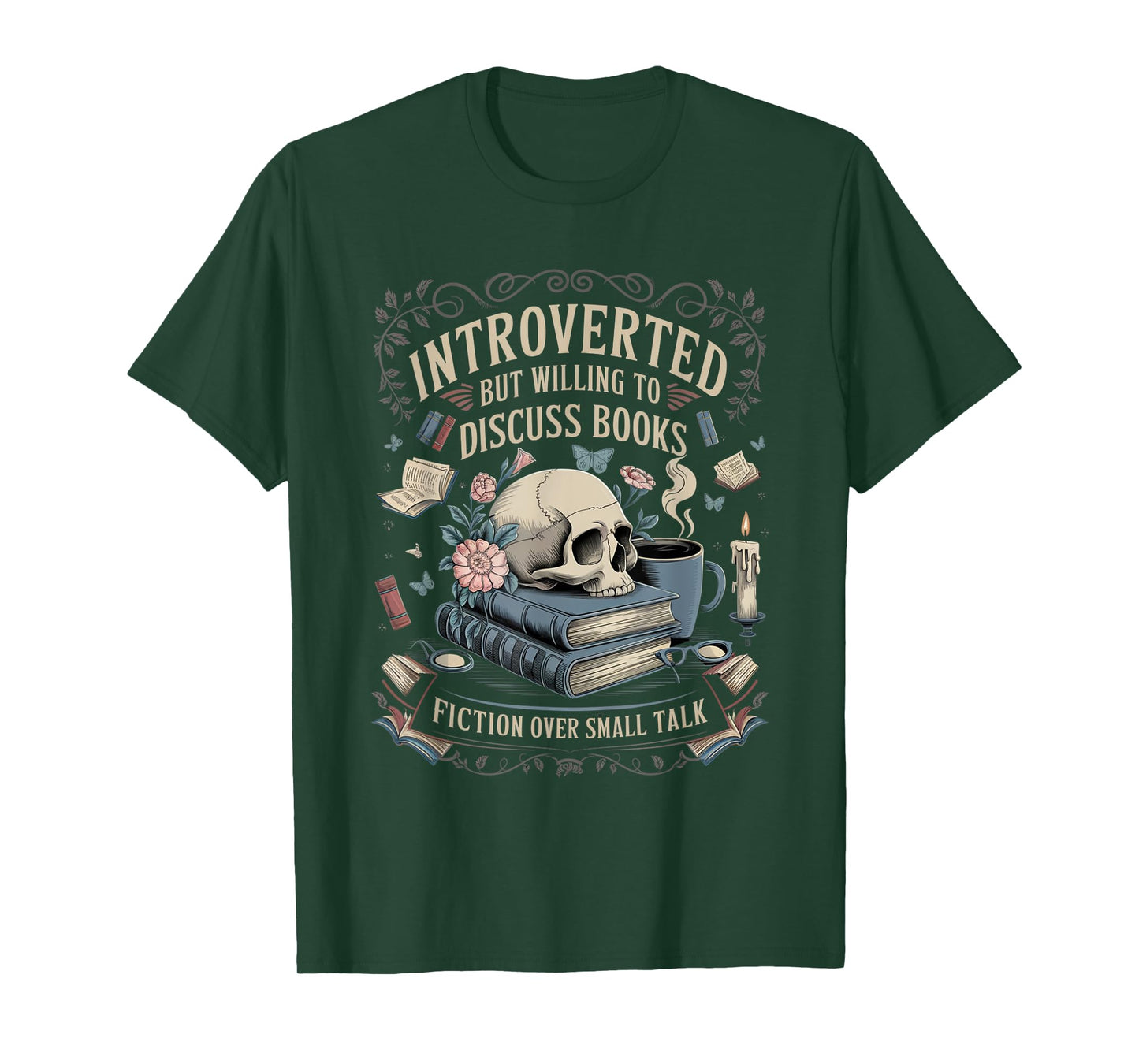 Introverted But Willing to Discuss Books Club Cozy Aesthetic T-Shirt