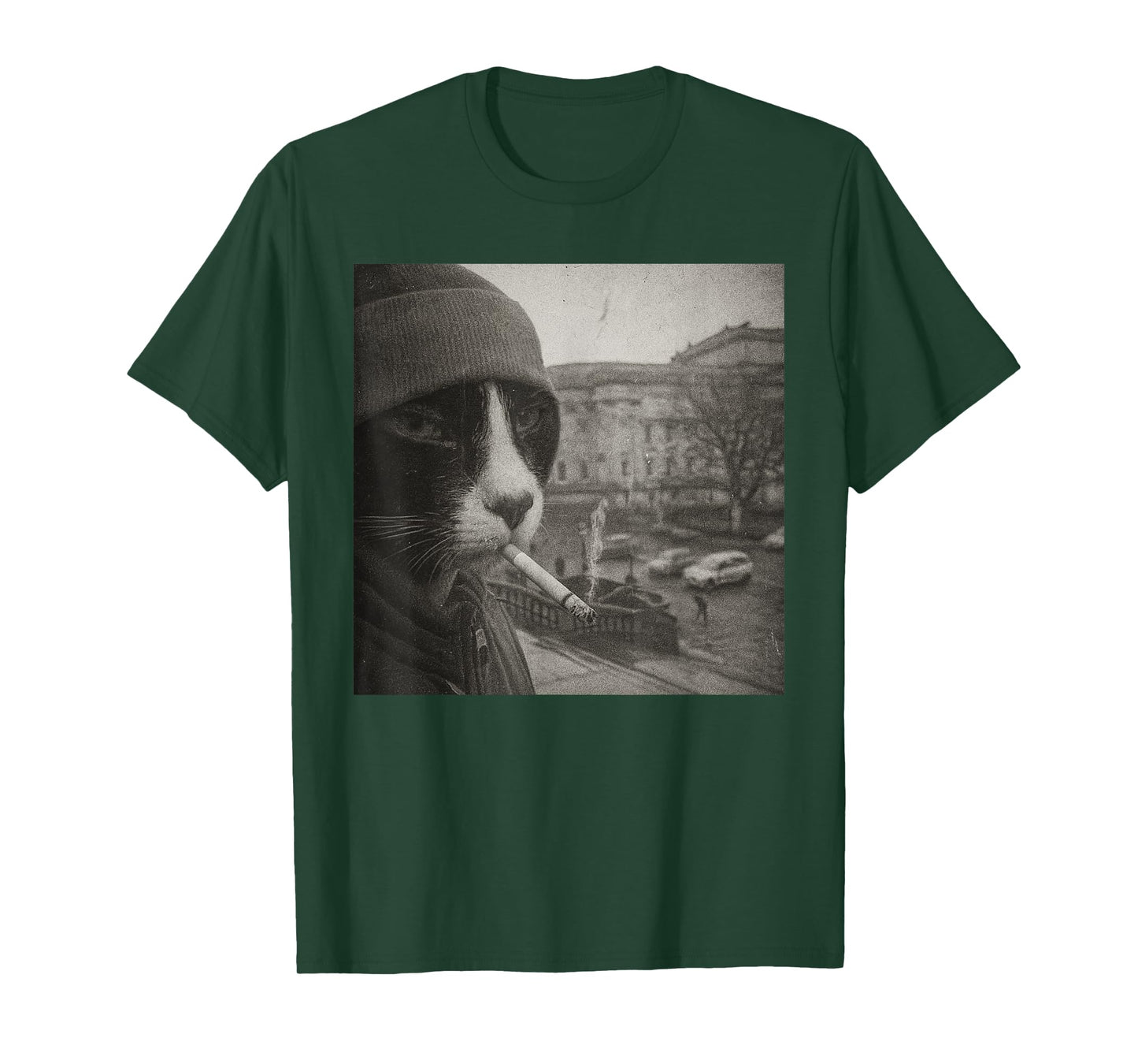 Funny Smoking Cat Cigarette Kitty Gen Z Meme Cat Lover T-Shirt