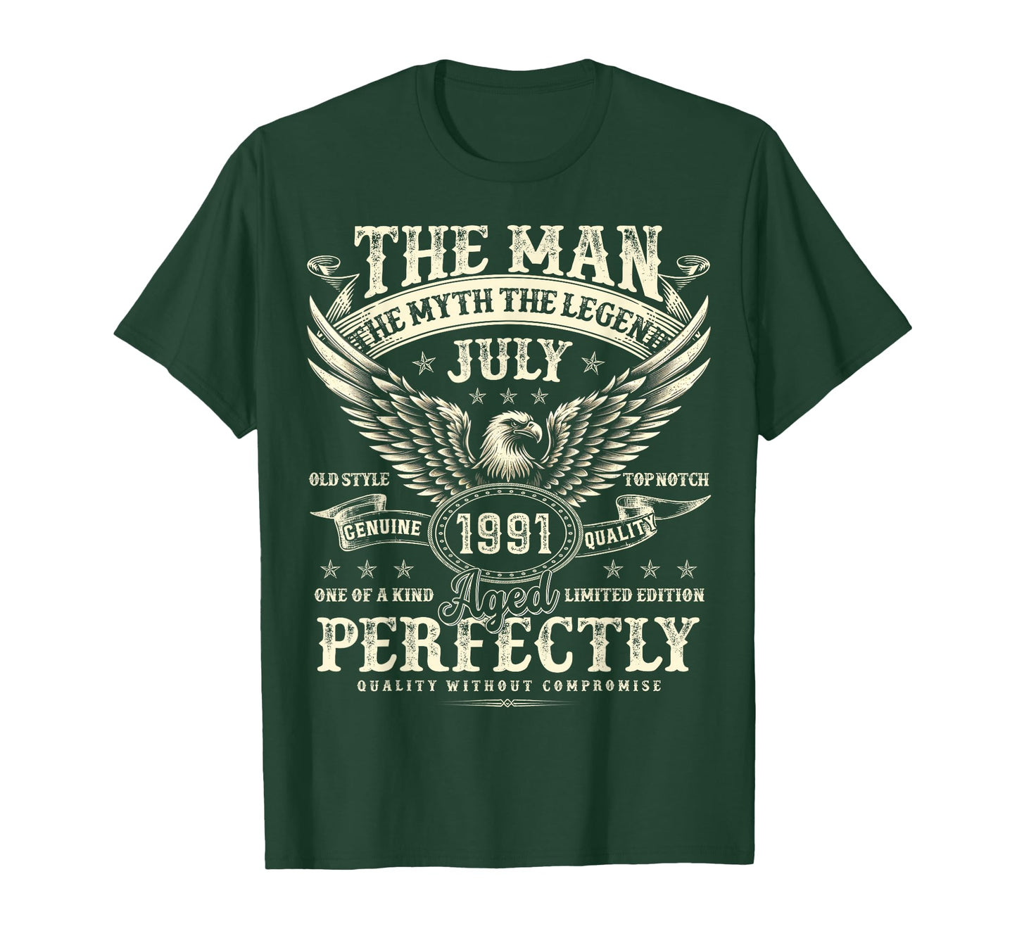 34 Year Old Legend Were Born In July 1991 Birthday Gifts T-Shirt