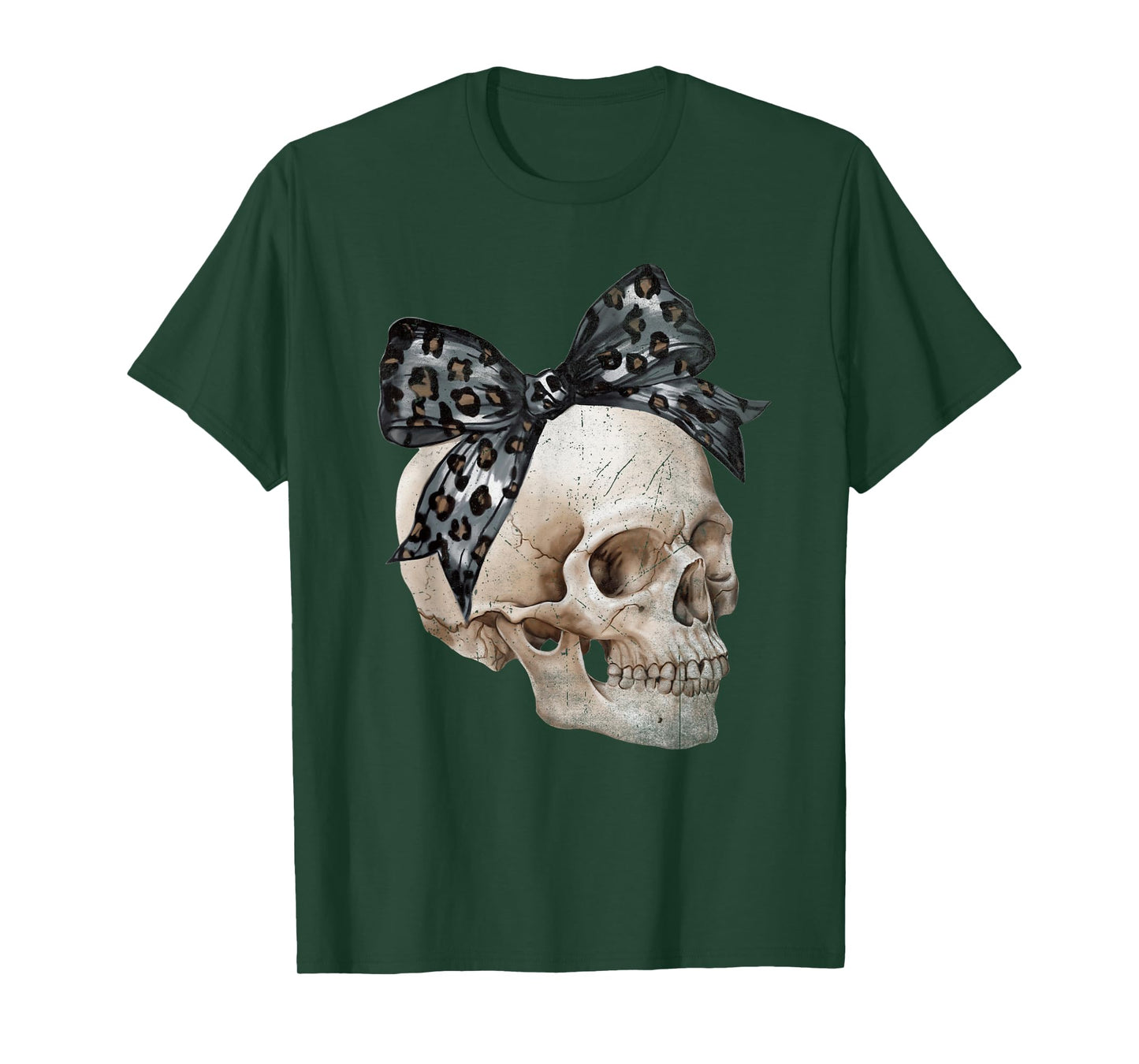 Skull Coquette Bow Halloween Spooky Season Womens Girls Kids T-Shirt