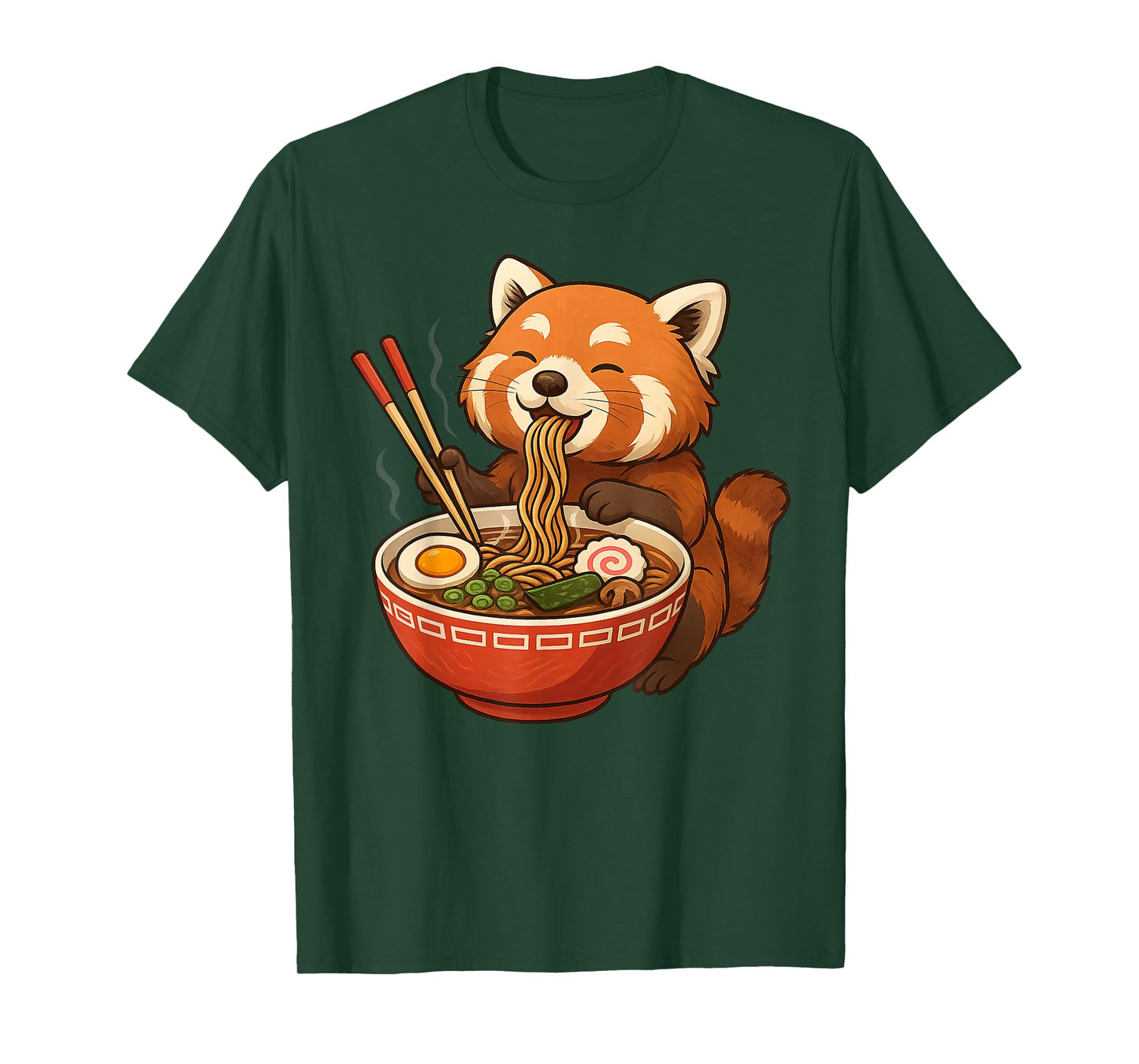 Red Panda Ramen Lover Anime Noodle Tee Japanese Kawaii Food T-Shirt