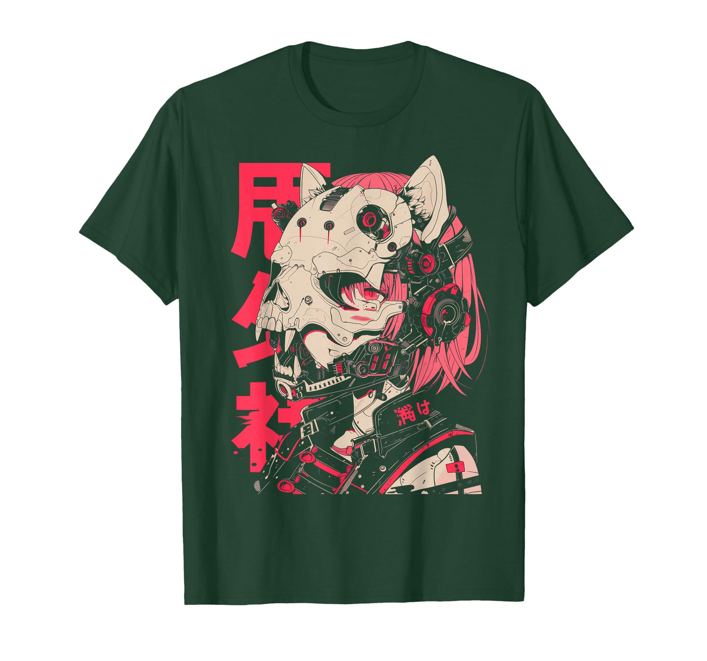 Anime Manga Cyberpunk Aesthetic Techwear Harajuku Cat Girl T-Shirt