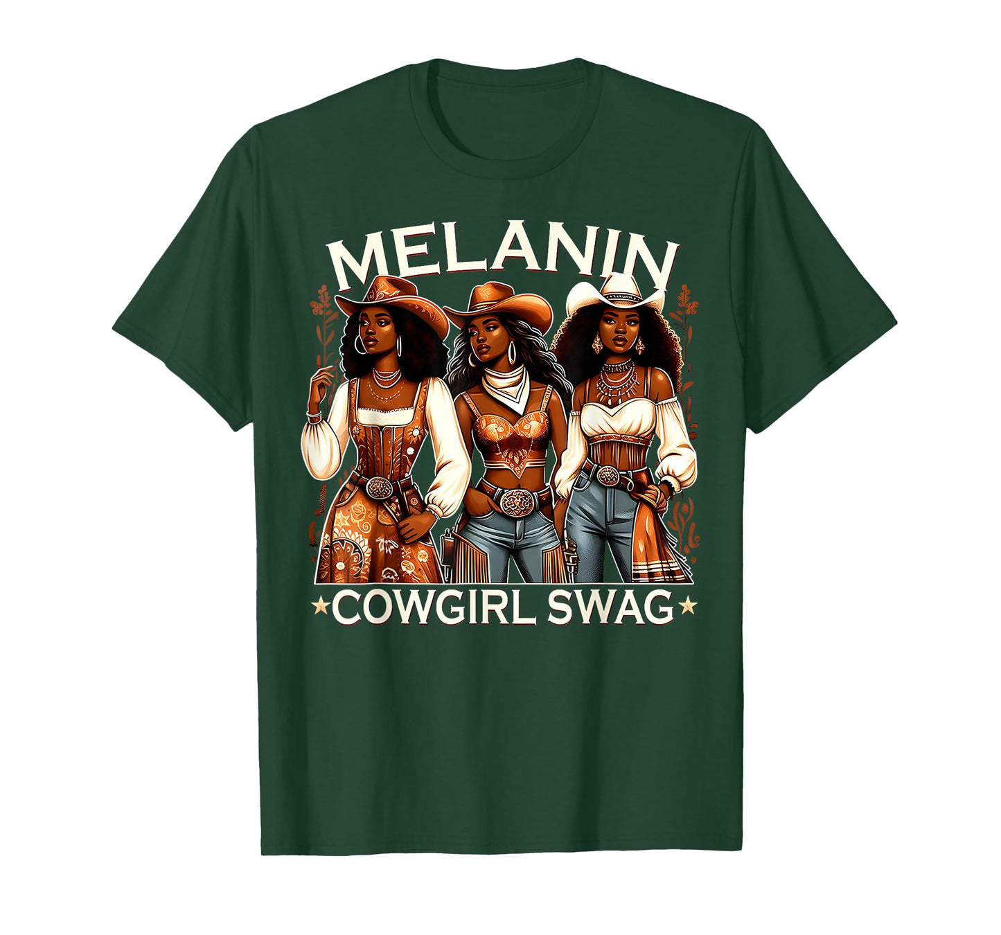 Melanin Cowgirls African Swag Black History Juneteenth T-Shirt