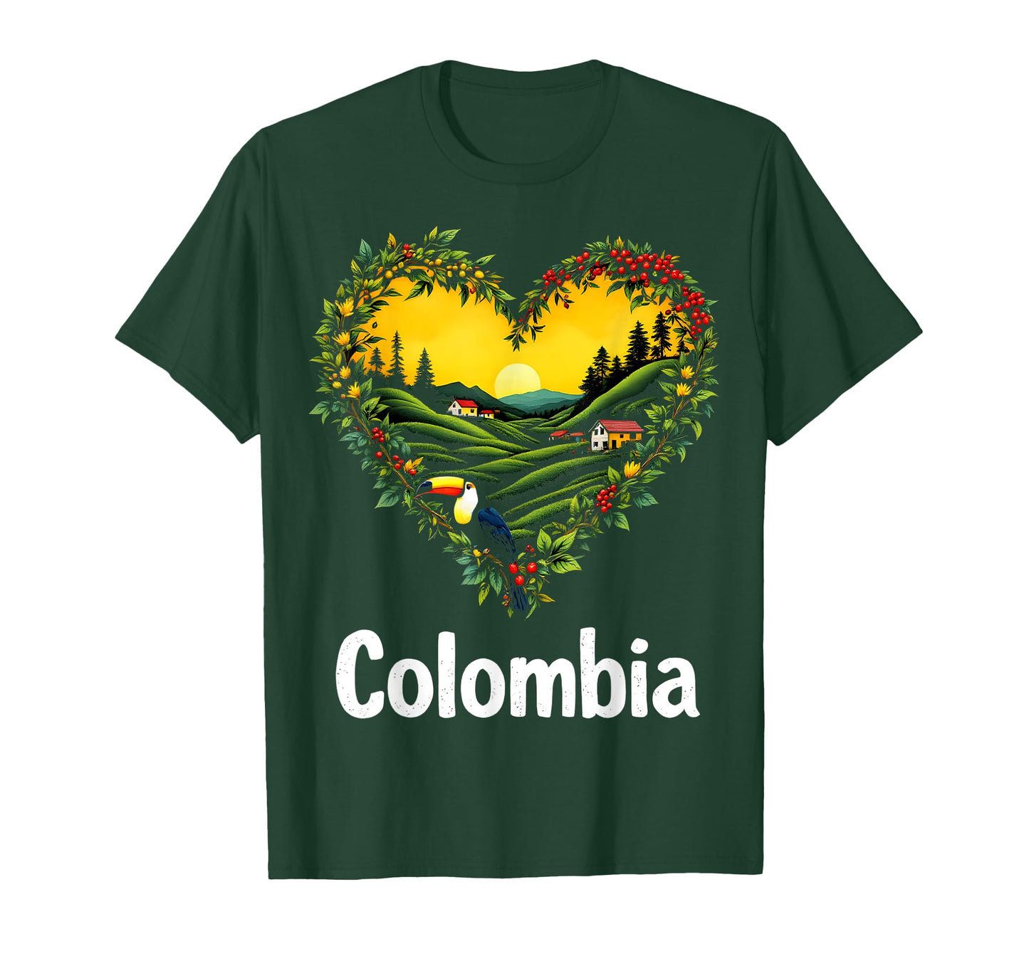 Colombia Coffee Heart T-Shirt