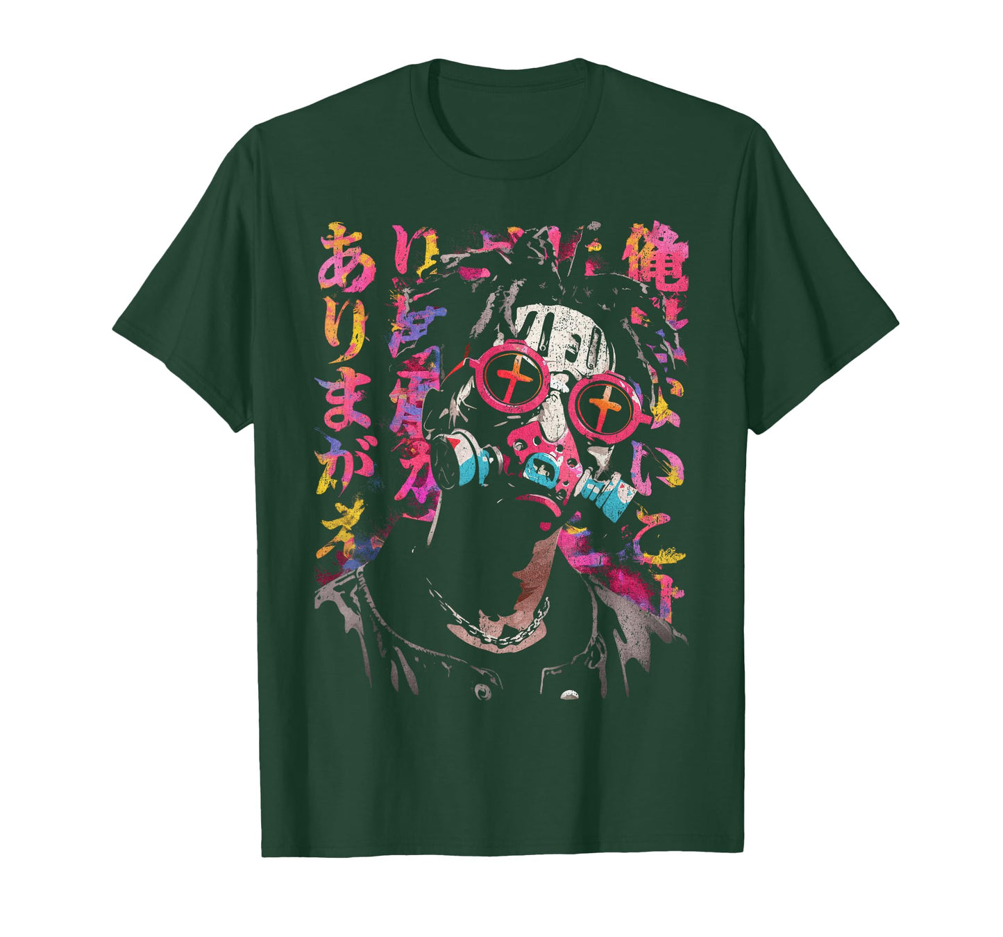 Japanese Streetwear Afro Cyberpunk Y2K Techwear Manga Anime T-Shirt