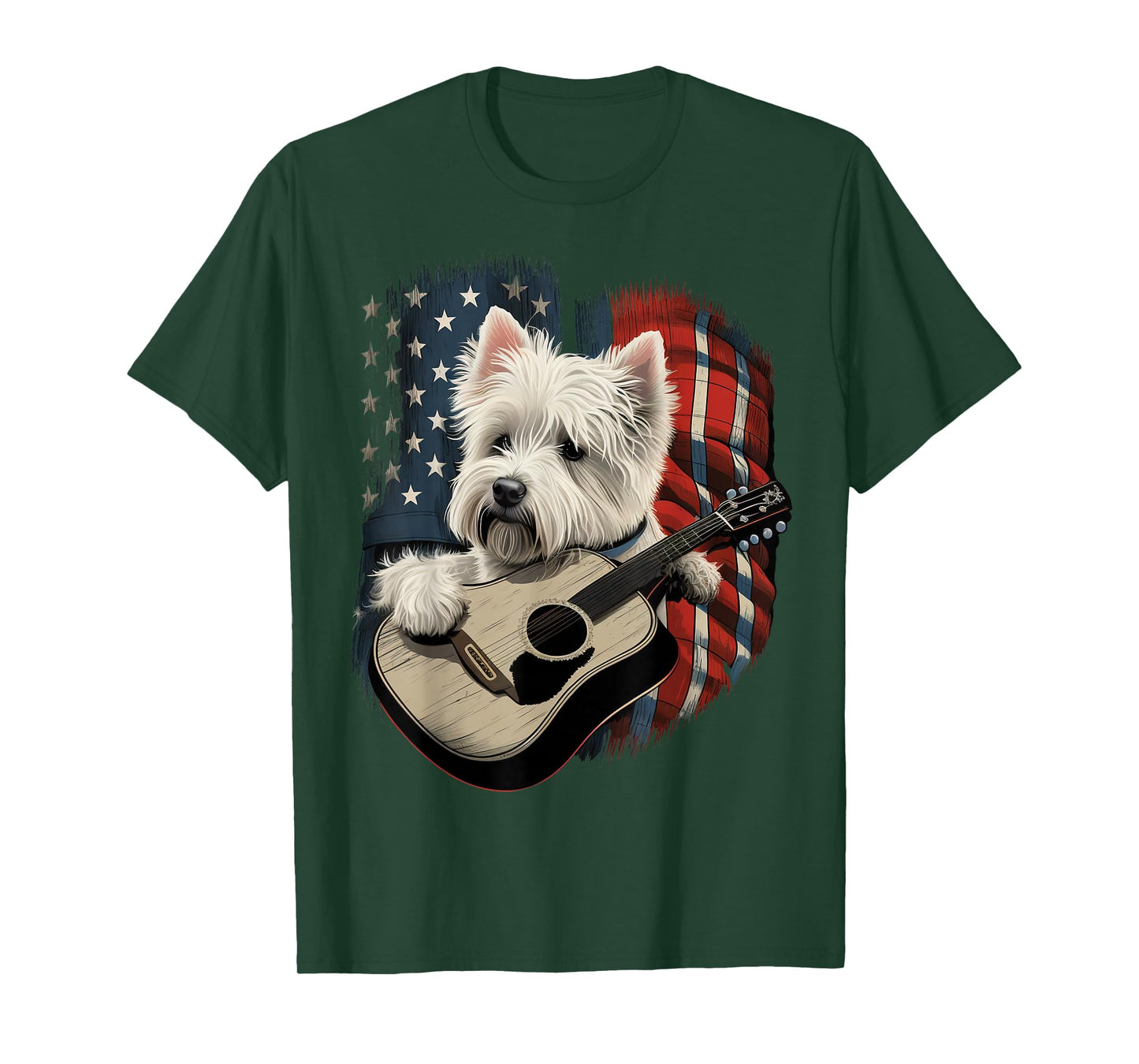 American West Highland White Terrier USA Westie County Music T-Shirt