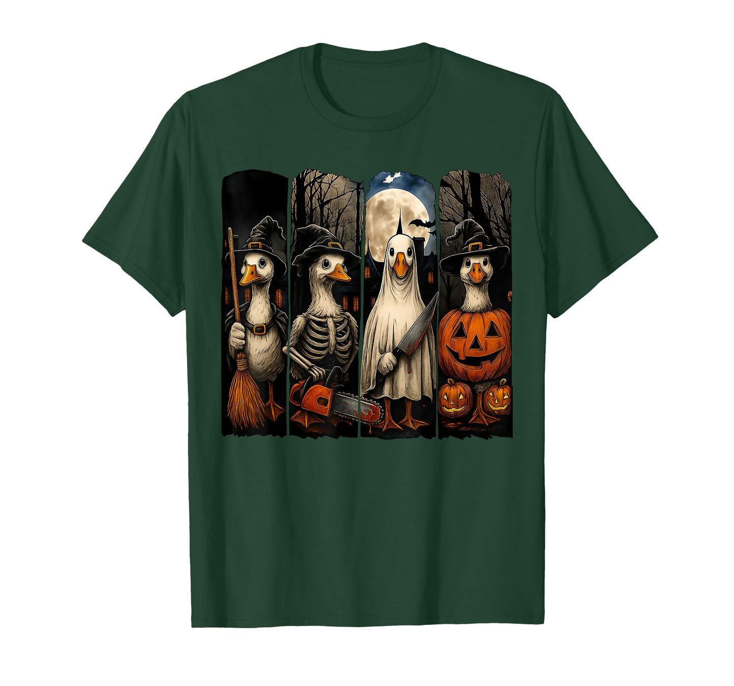HUGvyn Halloween: Goose Horror Spooky Ghost Goose Movie Fall T-Shirt