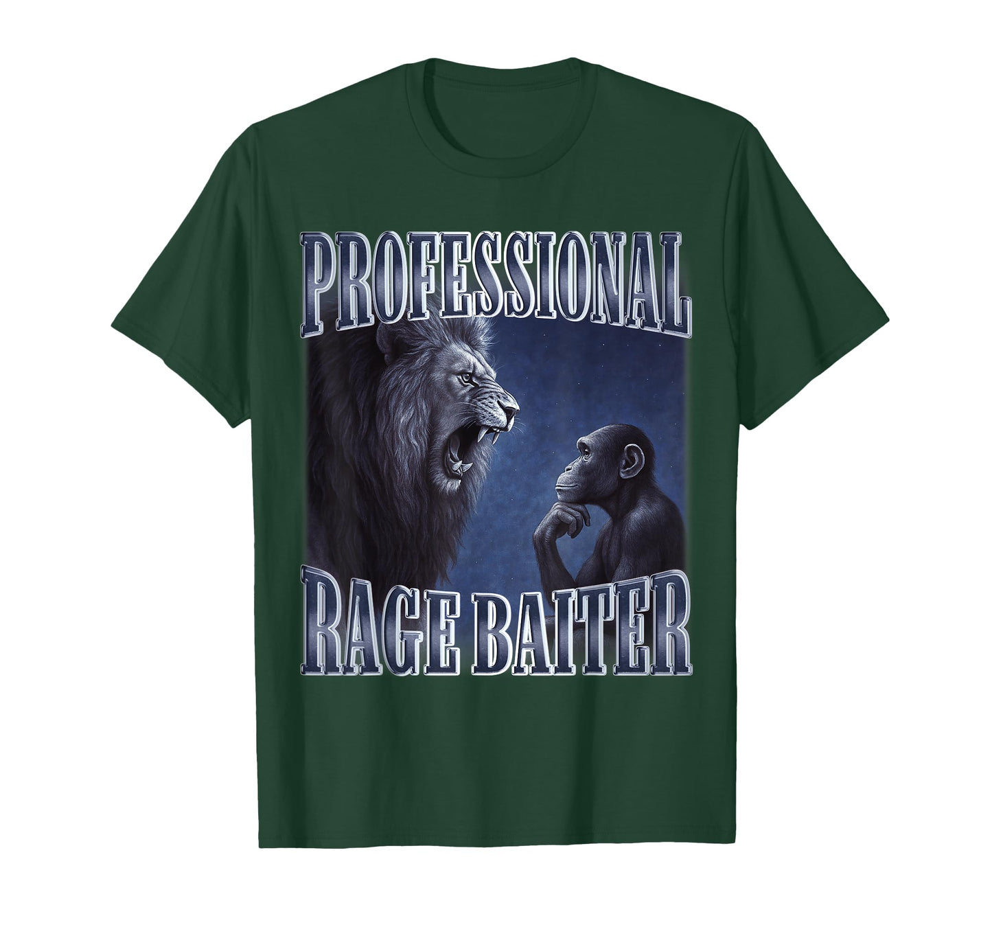 Professional Ragebait Meme Joke Hilarious Monkey Lion T-Shirt