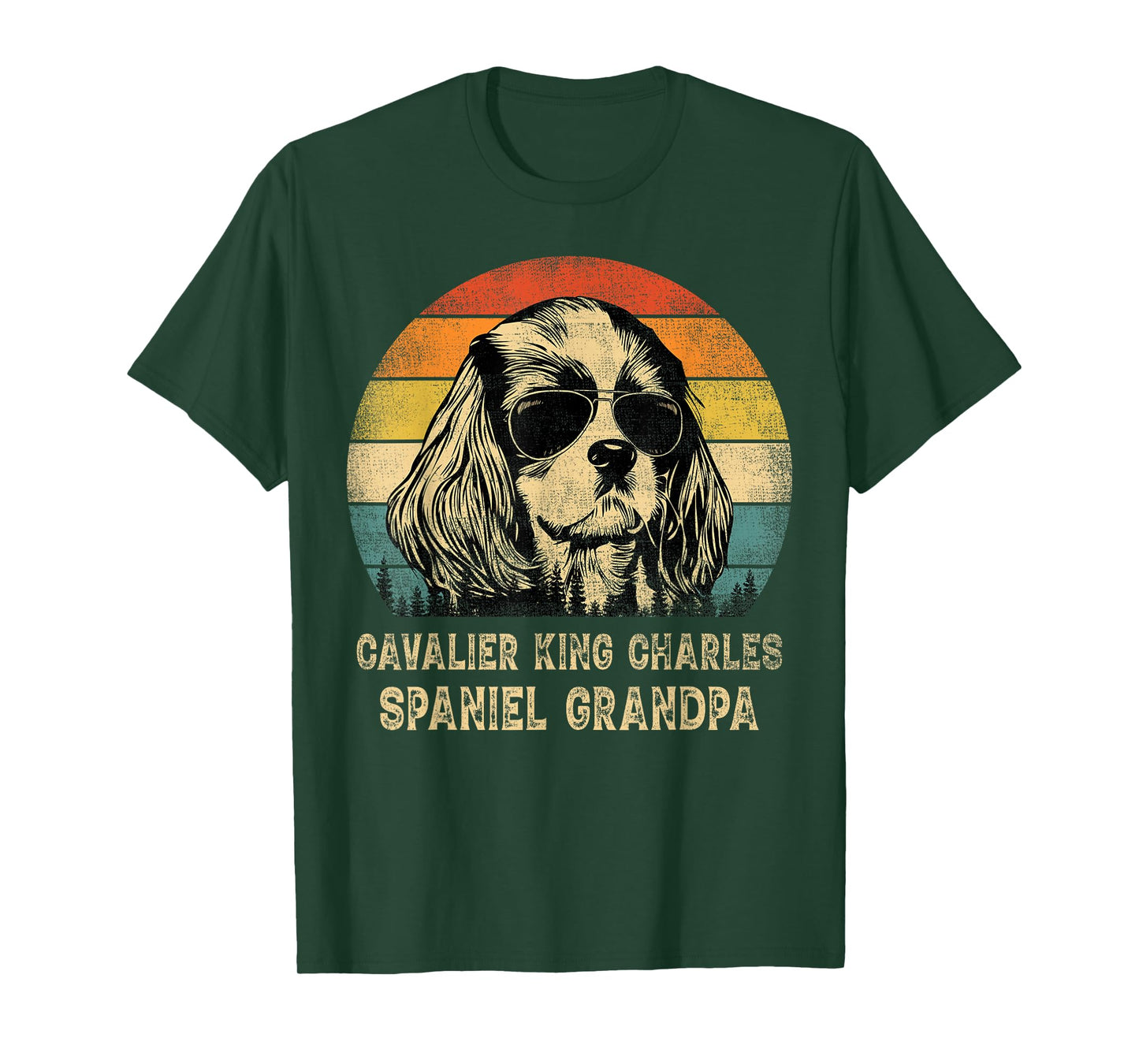 Cavalier King Charles Spaniel Grandpa Dog Father's Day T-Shirt