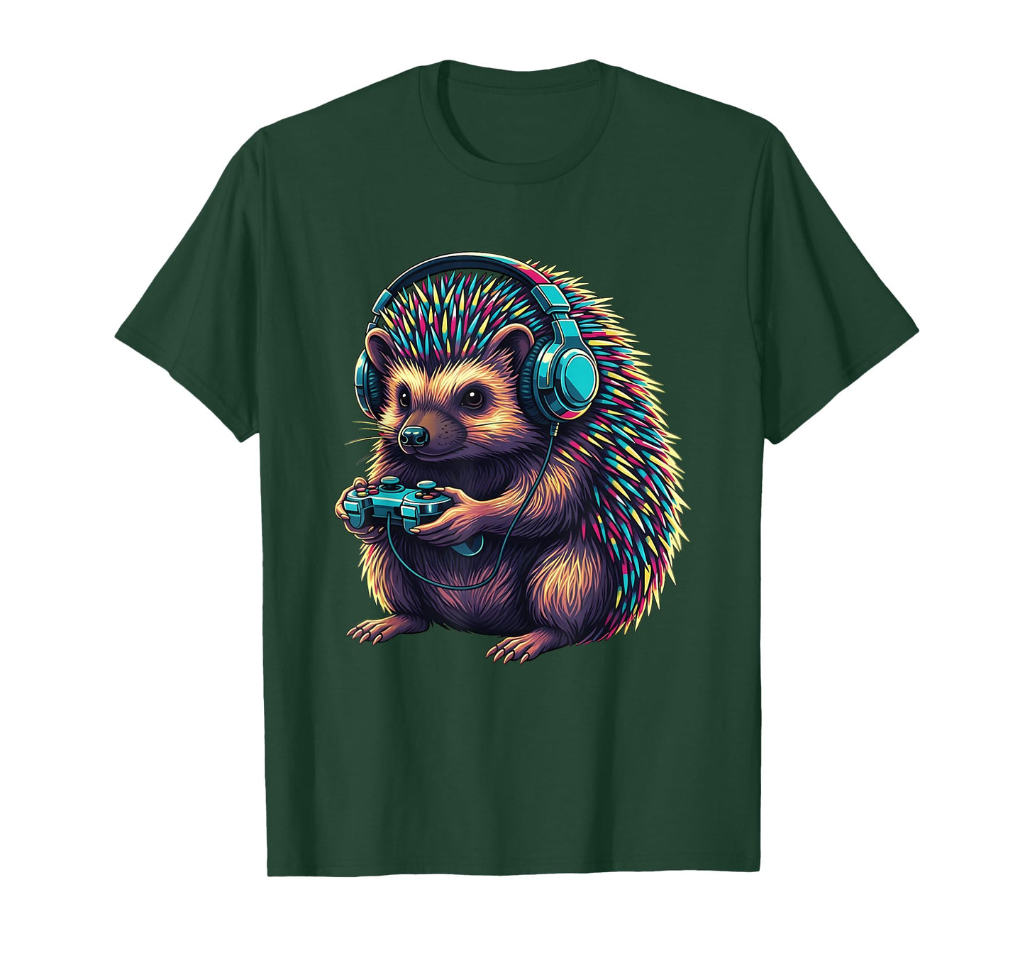 Hedgehog Gaming Animal Video Games Funny Hedgehog T-Shirt