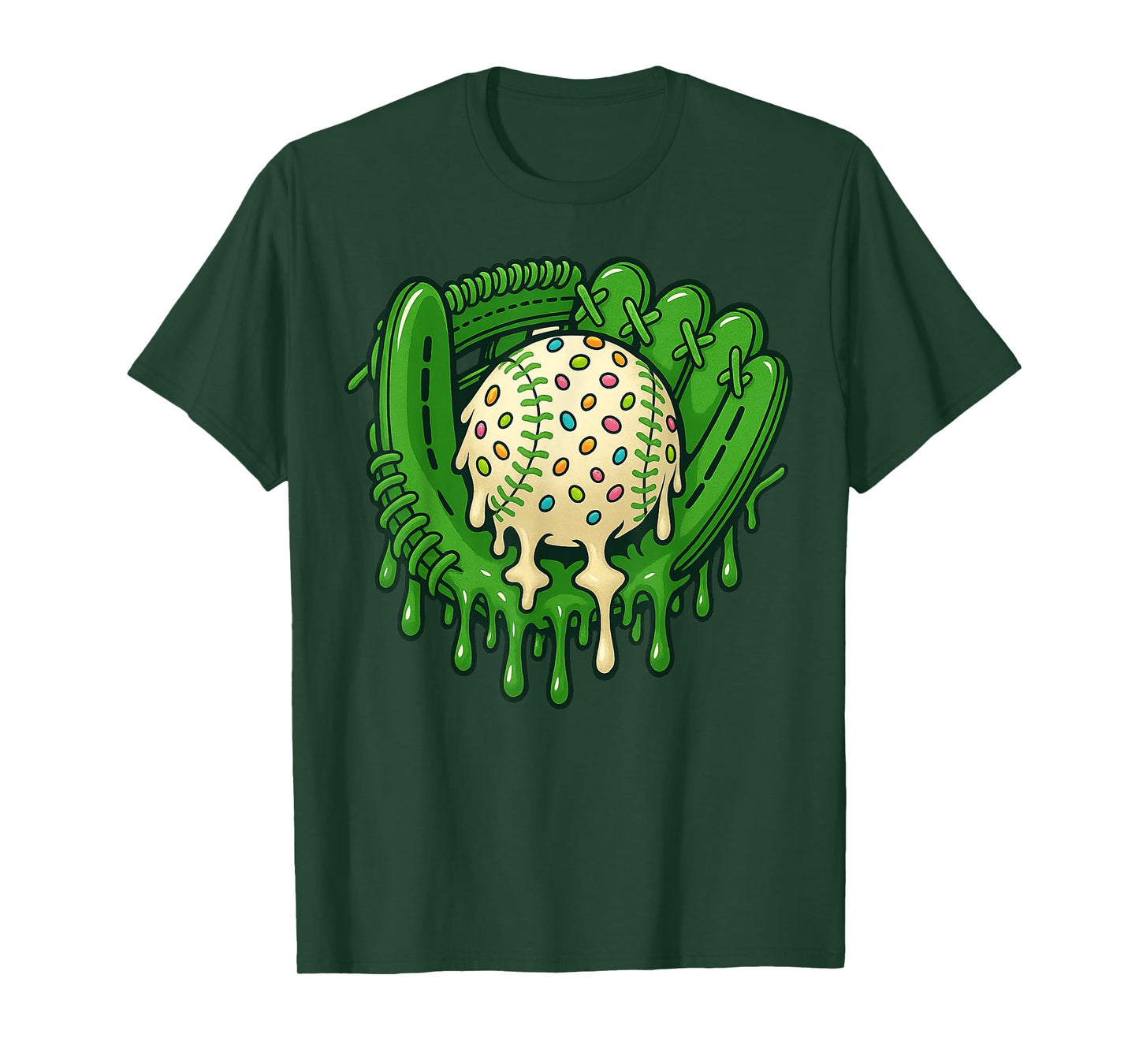 Baseball Drip Team for Boys and Girls Ice Cream Cool T-Shirt