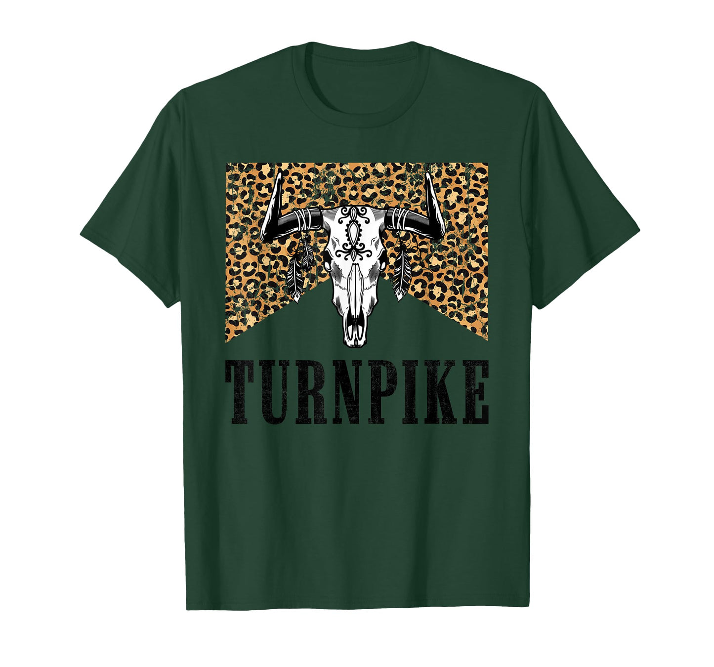Turnpike Bull Skull Music Country Western Turnpike Cowgirl T-Shirt