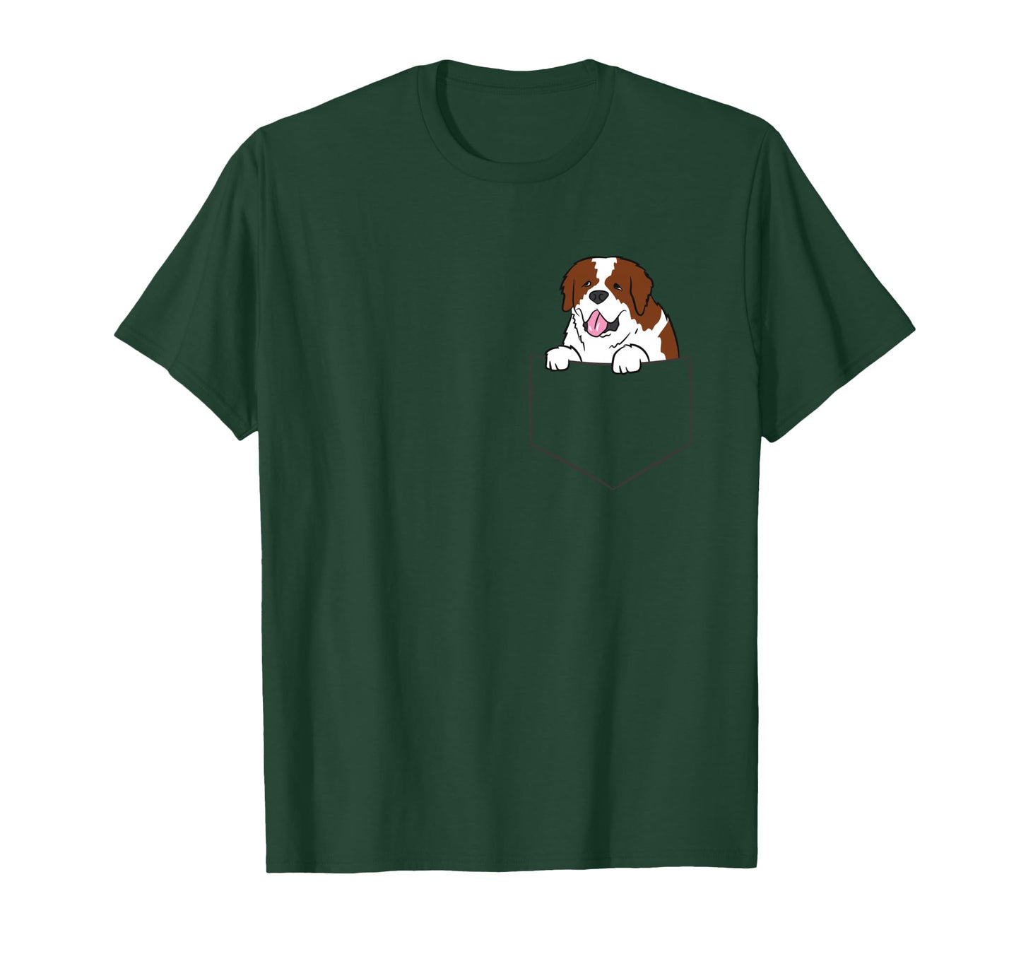 Funny Saint Bernard In Pocket Dog in a Pocket Saint Bernard Long Sleeve T-Shirt