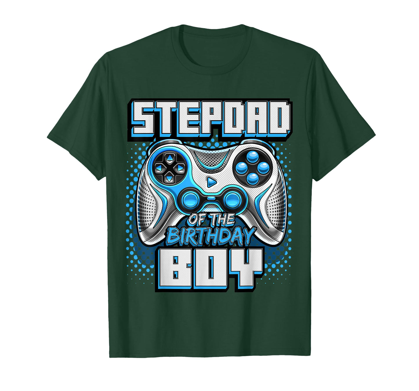 Mens Stepdad of the Birthday Boy Matching Family Video Game Party T-Shirt
