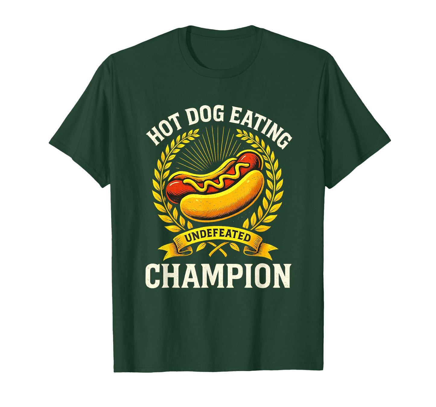 Hot Dog Eating Champion Undefeated Funny Winner T-Shirt