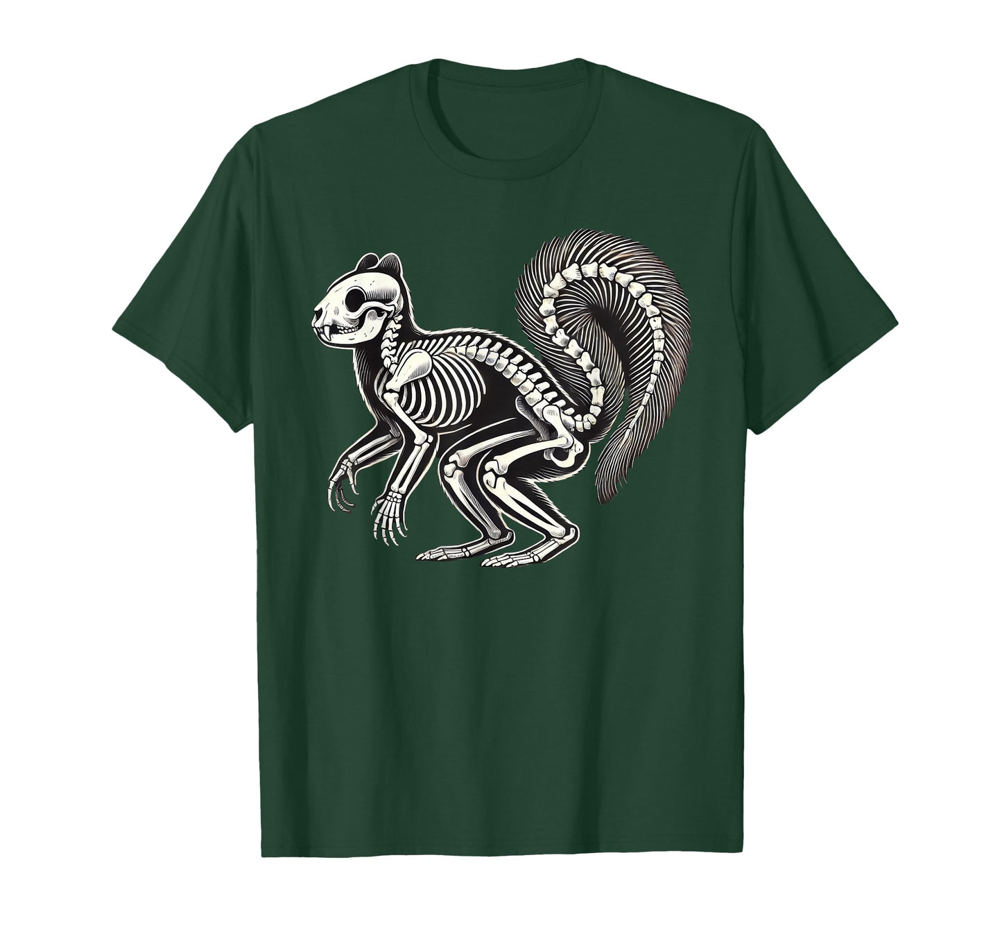 Squirrel Skeleton Halloween T-Shirt