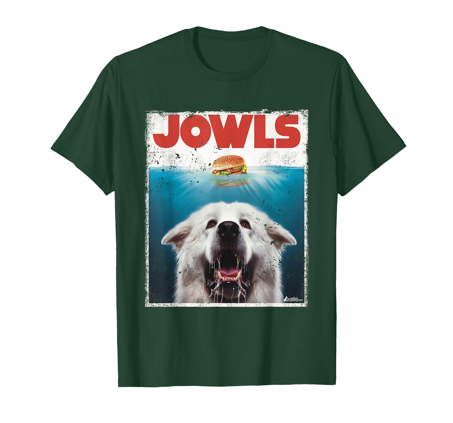 Funny Great Pyrenees Jowls Burger, Gentle Giant Cute Dog Mom T-Shirt