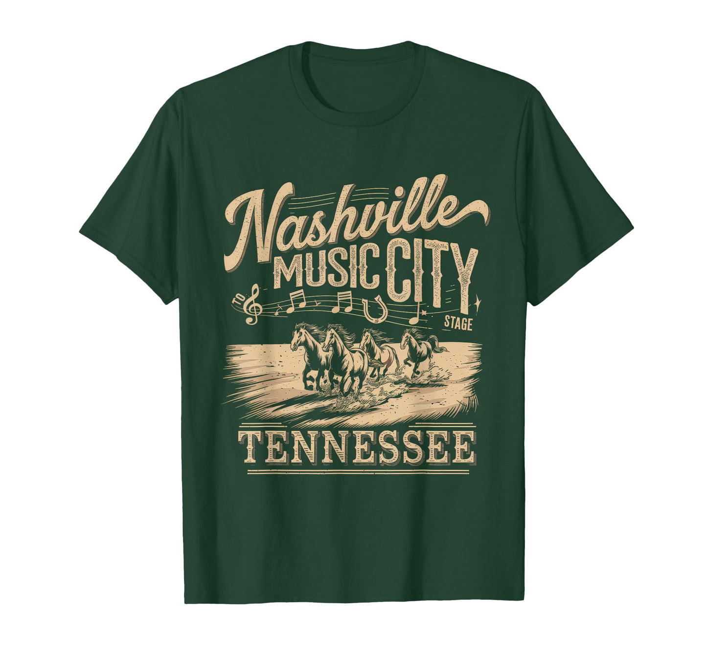 Nashville Music City Tshirt Women Men Tennessee Rock Country T-Shirt