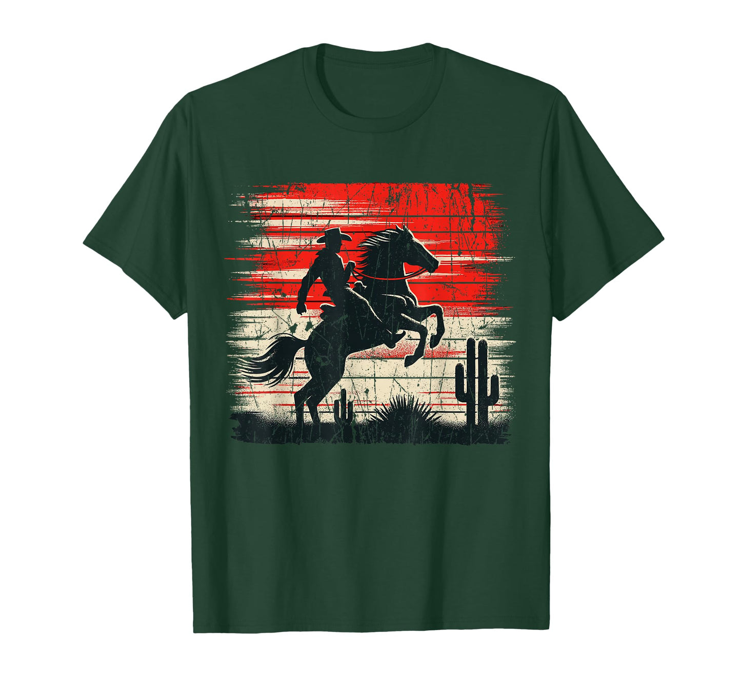Horse Riding Western Rodeo Retro Cowboy T-Shirt
