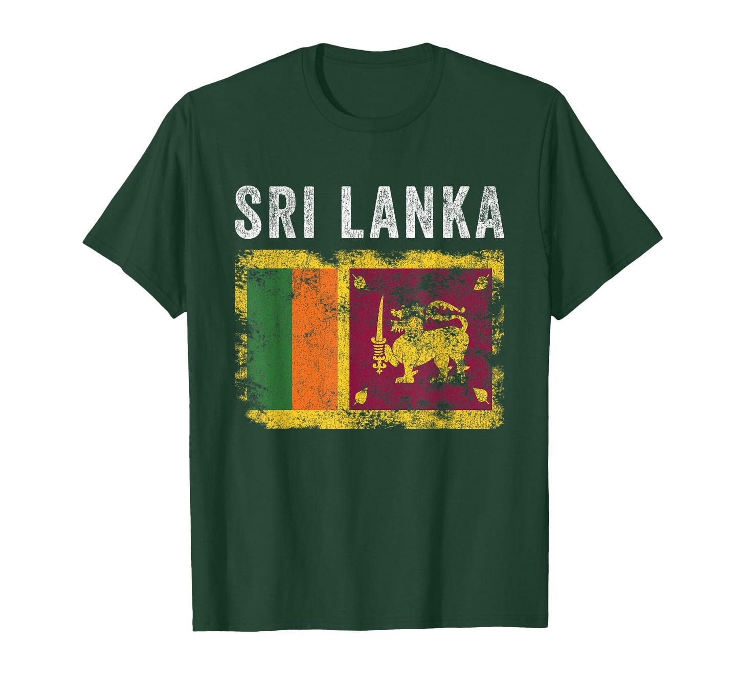 Sri Lanka Flag Distressed - Men Women Kids - Sri Lankan Flag T-Shirt