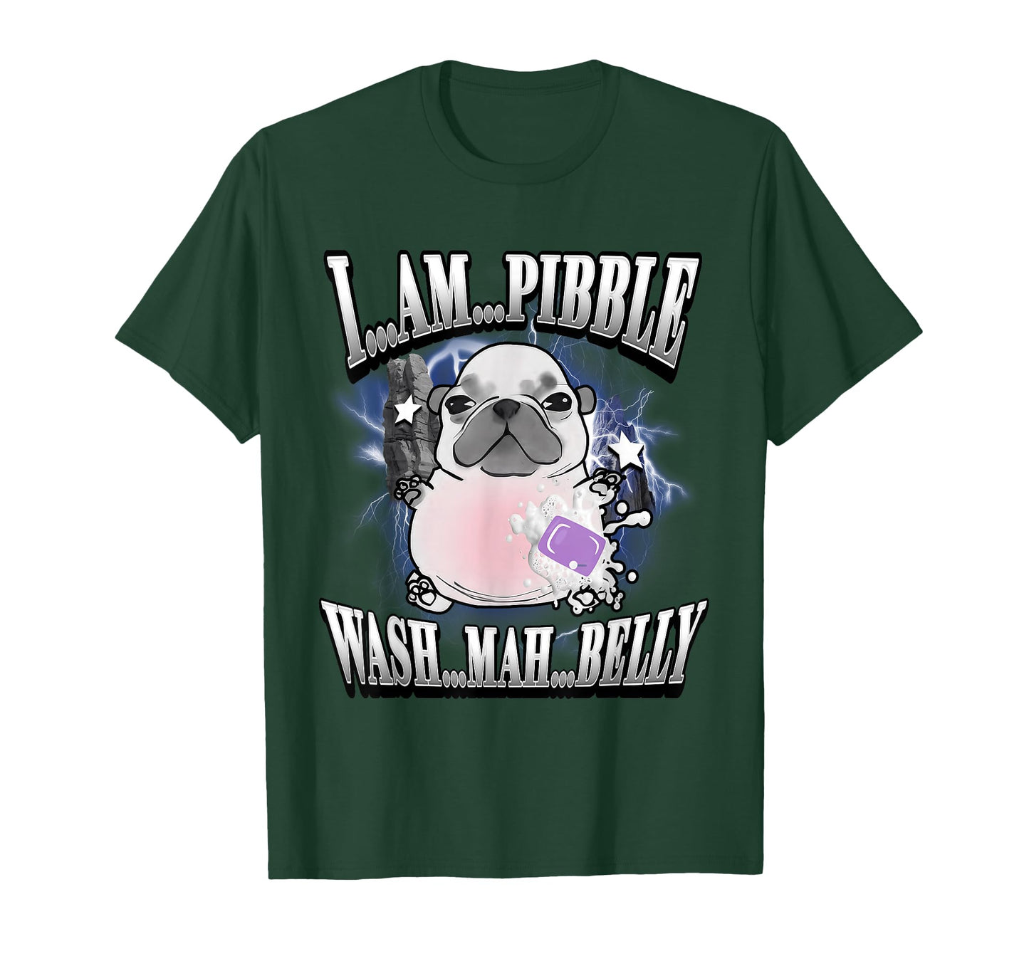 I'm Pibble Wash My Belly French Bulldog Brainrot Gen Z Meme T-Shirt