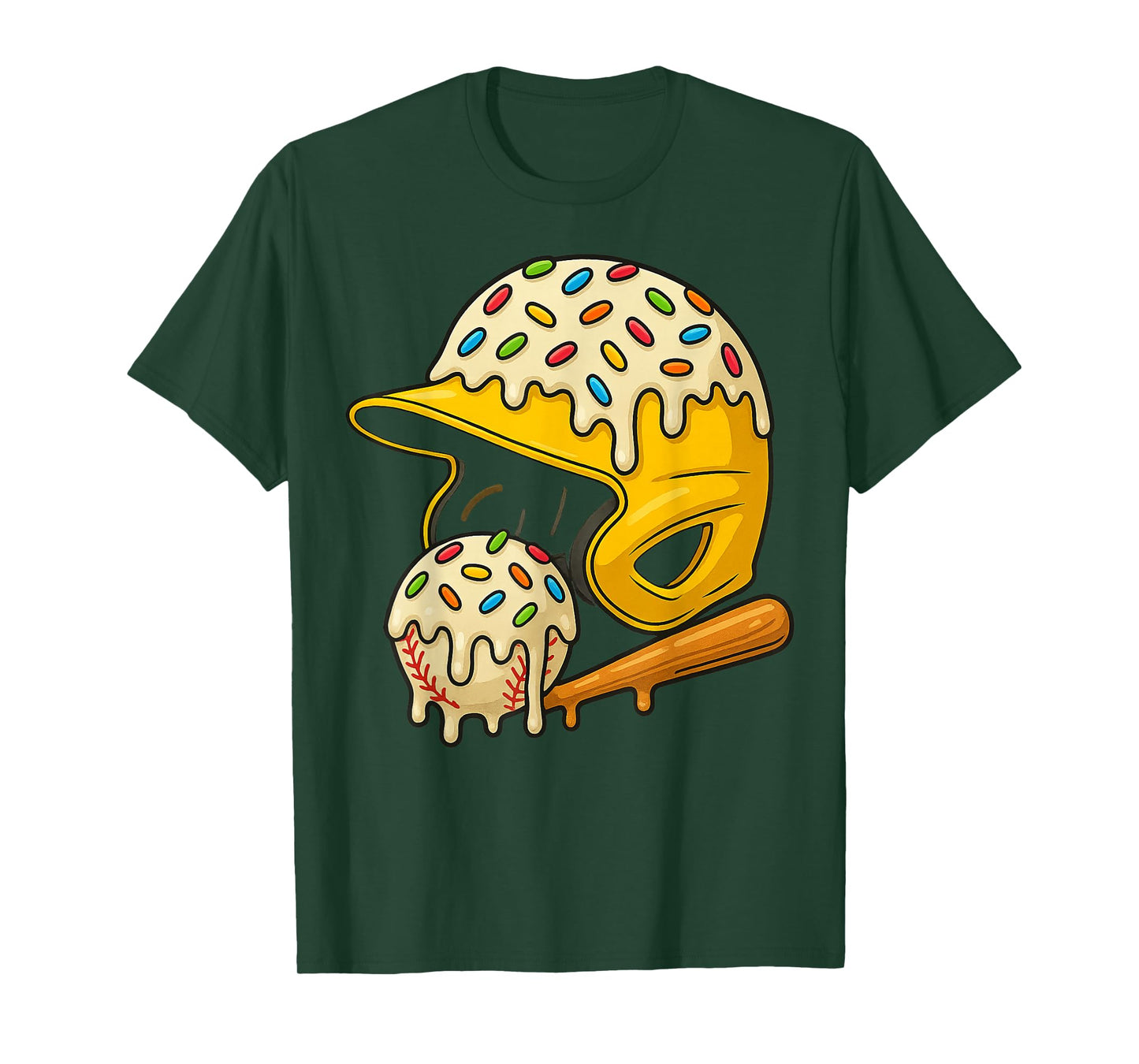 Baseball Drip Team for Boys and Girls Ice Cream Cool T-Shirt