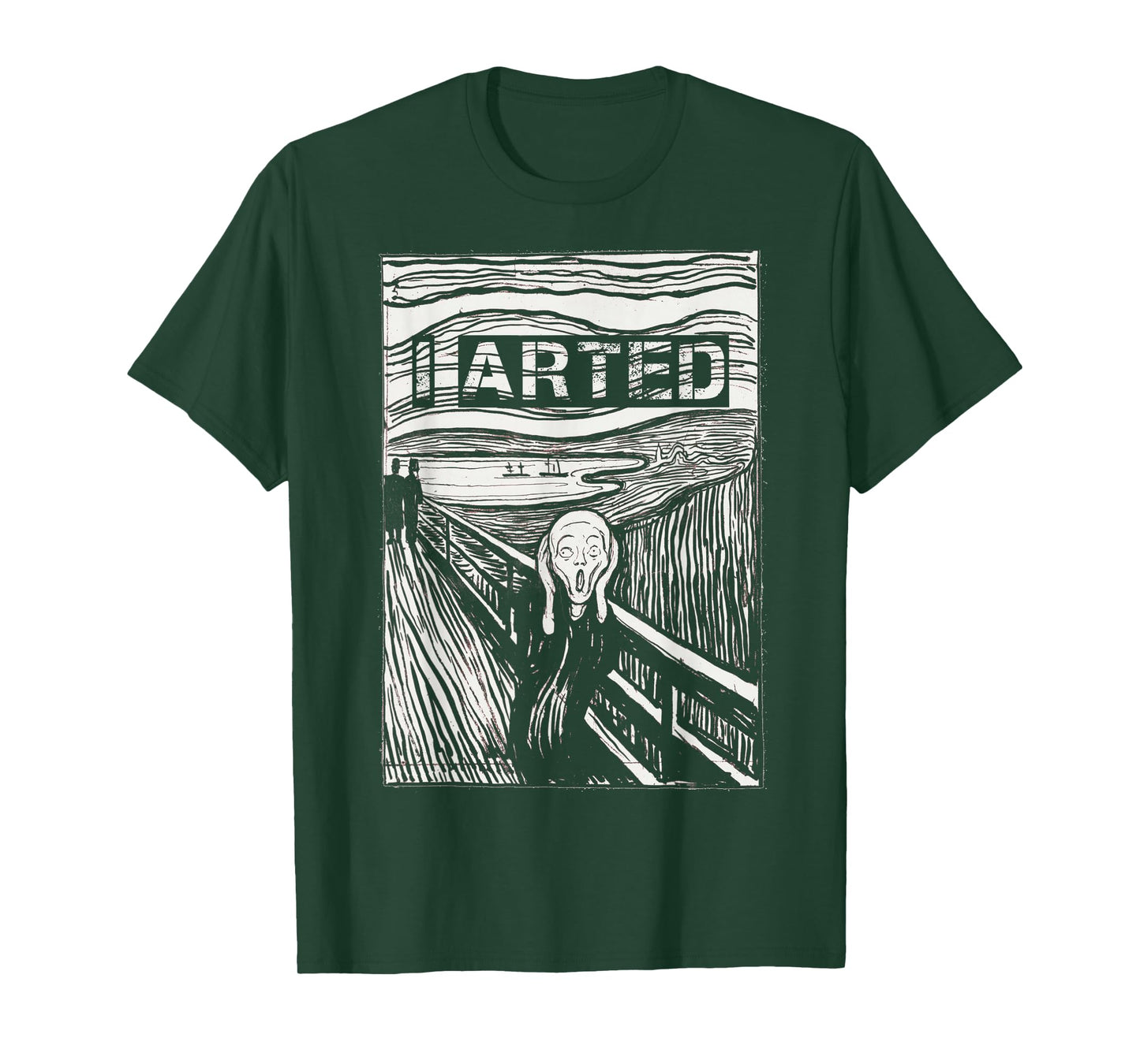 I Arted Artist Art Teacher Funny Painter Gift The Scream T-Shirt