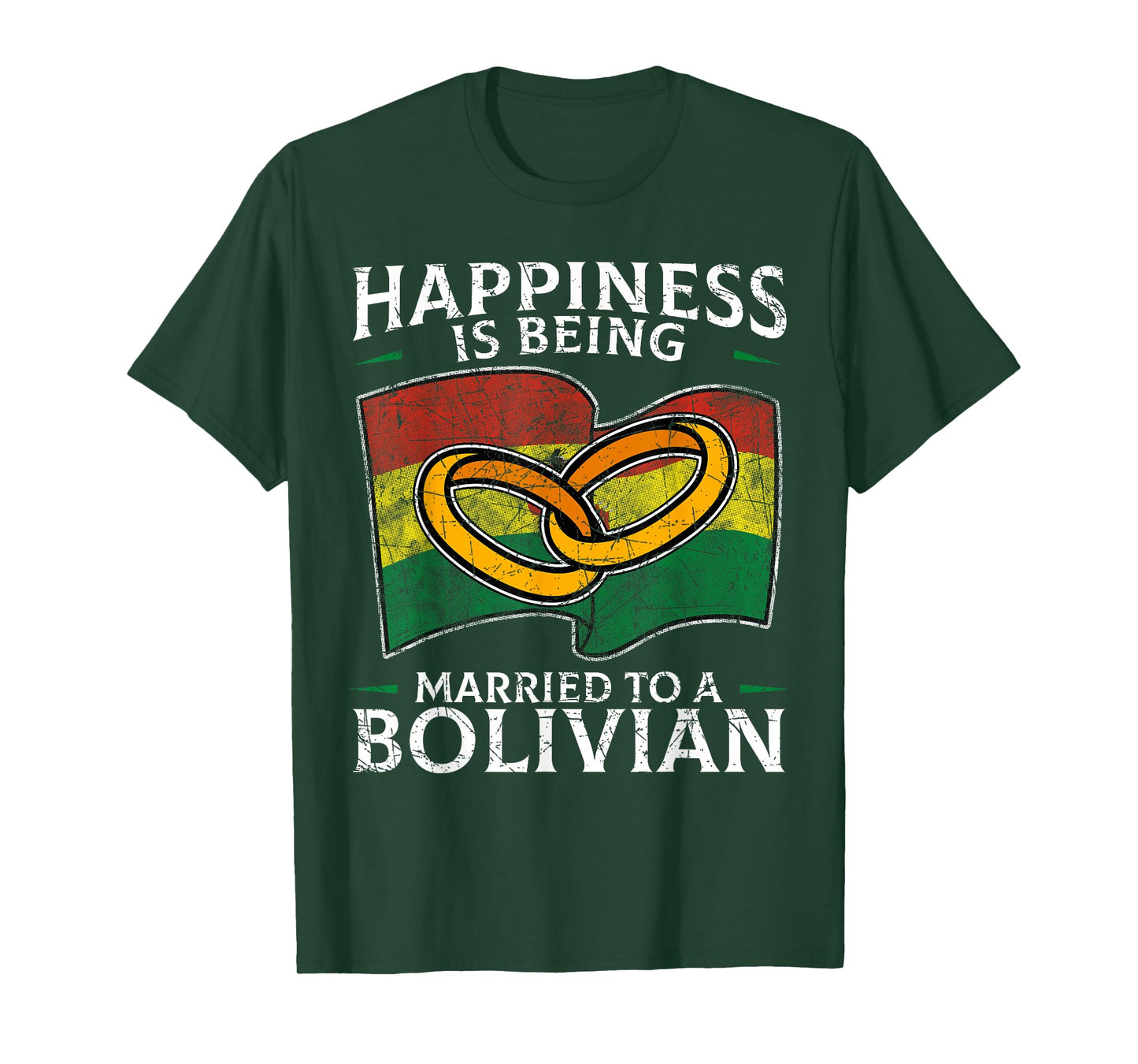 Bolivian Marriage Bolivian Married Flag Wedded Culture T-Shirt