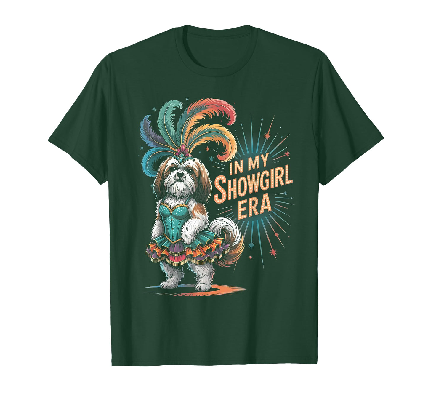 Funny Shih Tzu in Showgirl Era Outfit Meme Dog Women Girls T-Shirt