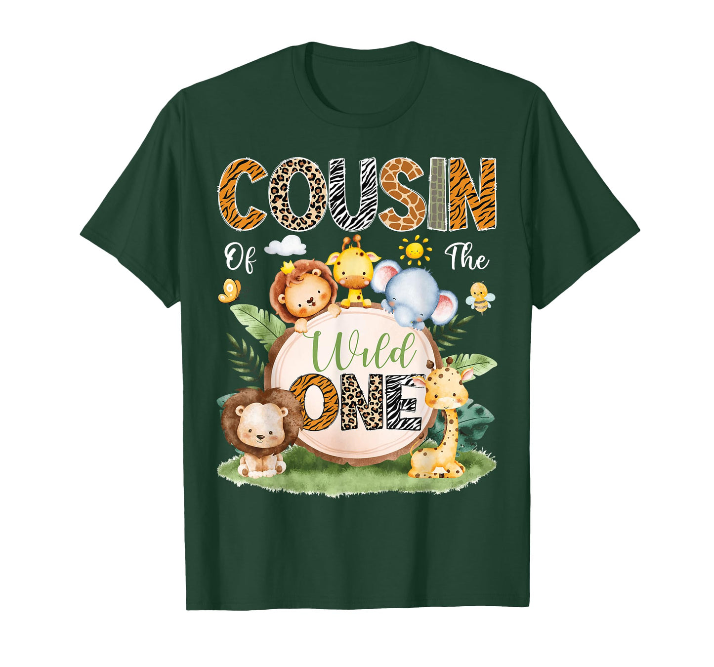 Cousin Of The Wild One 1St Birthday Boy Safari Jungle T-Shirt