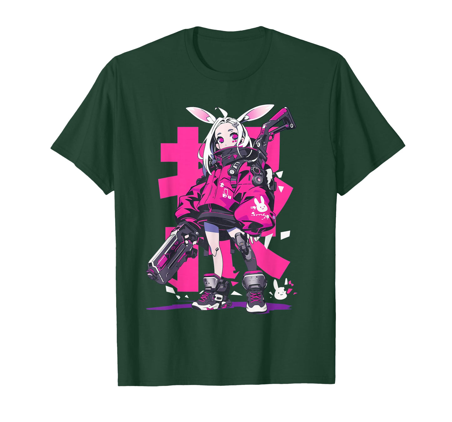 Anime Manga Cyberpunk Aesthetic Techwear Harajuku Bunny Girl T-Shirt