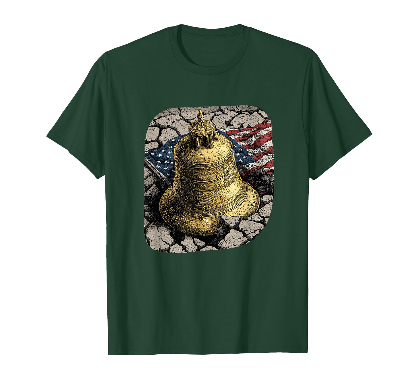 Awesome Flag with Liberty Bell in US Colors T-Shirt