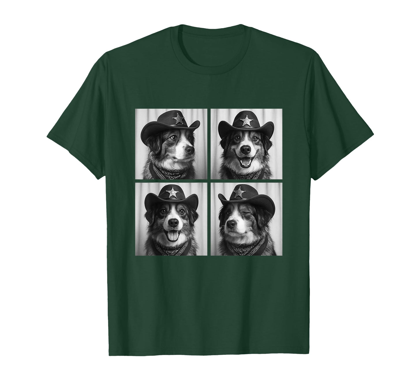 Cute Australian Shepherd Funny Cowboy Dogs Western Aesthetic T-Shirt