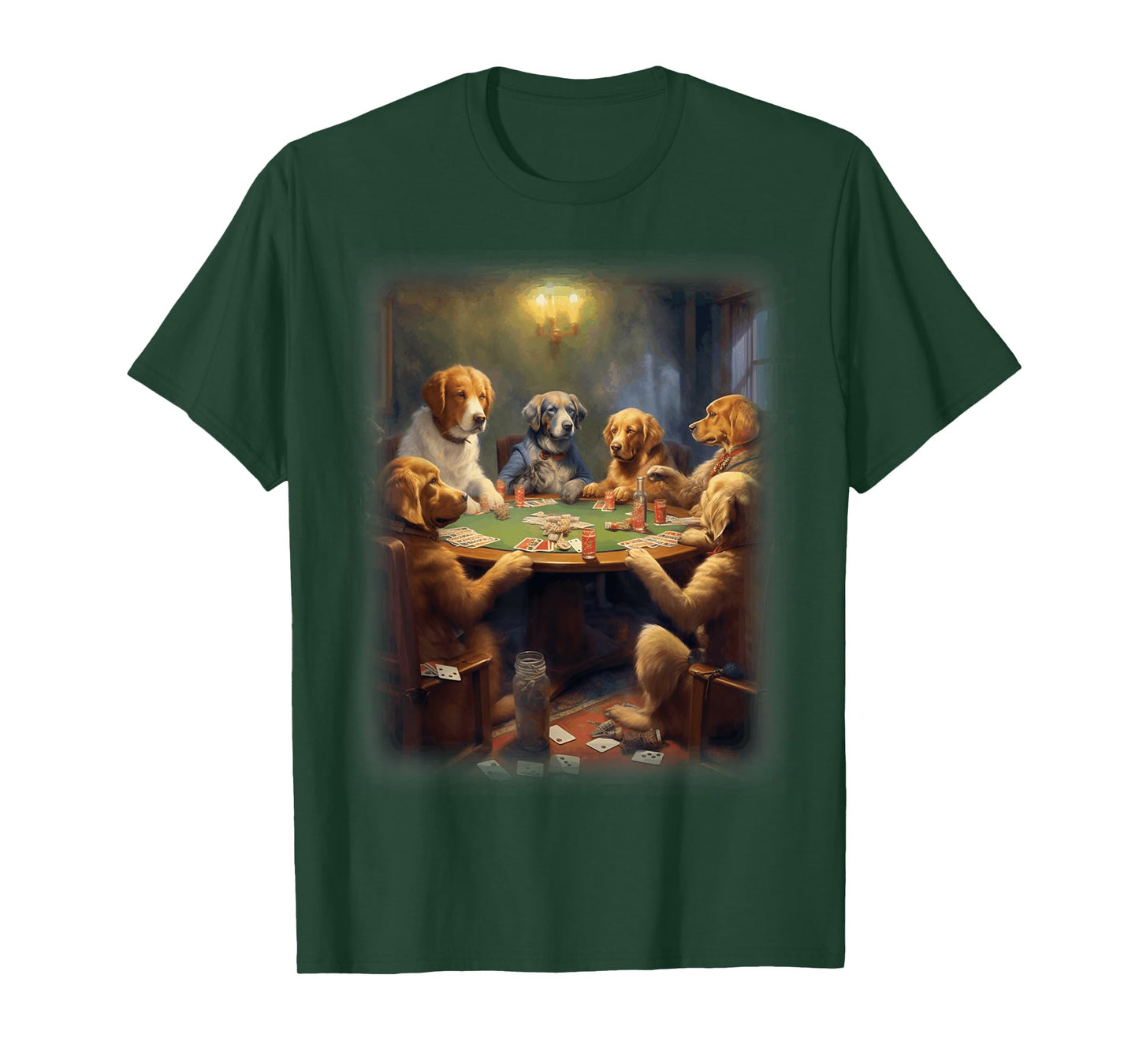 Dogs Playing Poker | A Friend in Need | Funny Dog Lover Art T-Shirt for Men Women