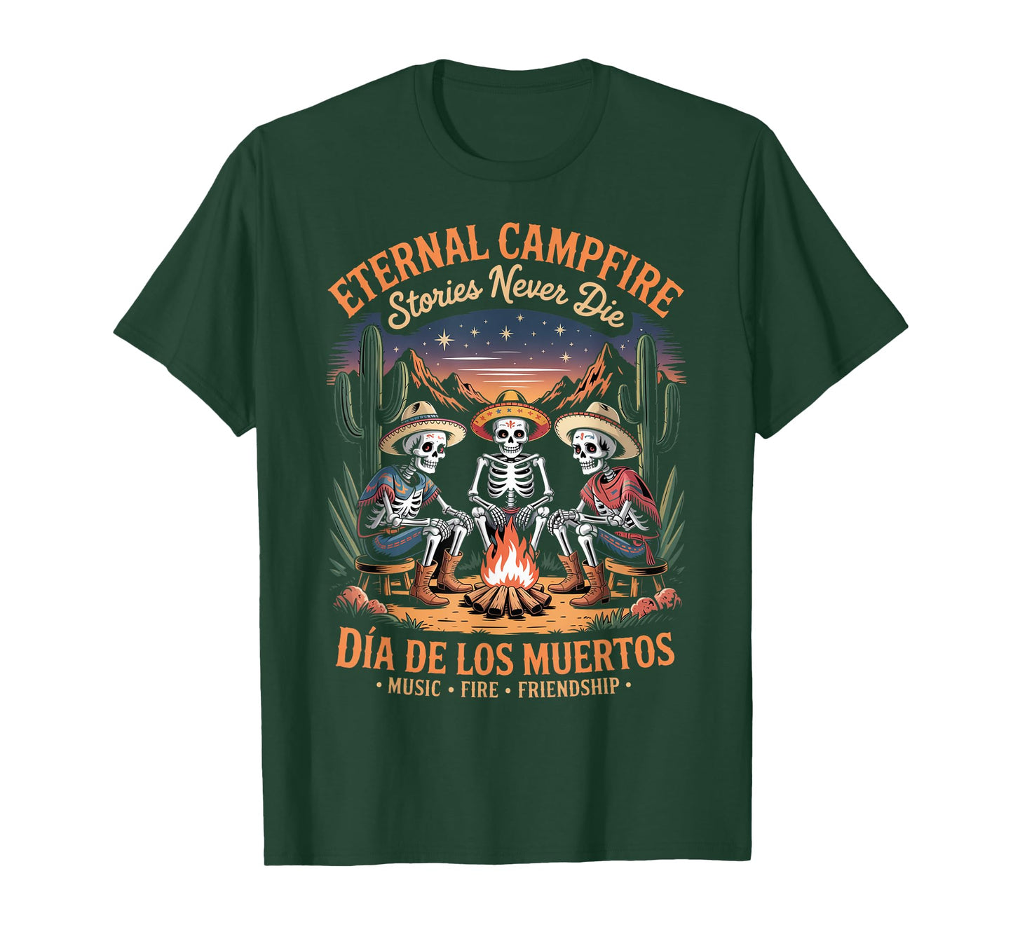 Funny Mexican Sugar Skull Skeleton Día de los Muertos T-Shirt