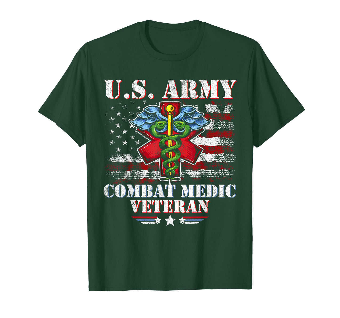 U.S Army Combat Medic Proud Veteran Medical Military Retired T-Shirt