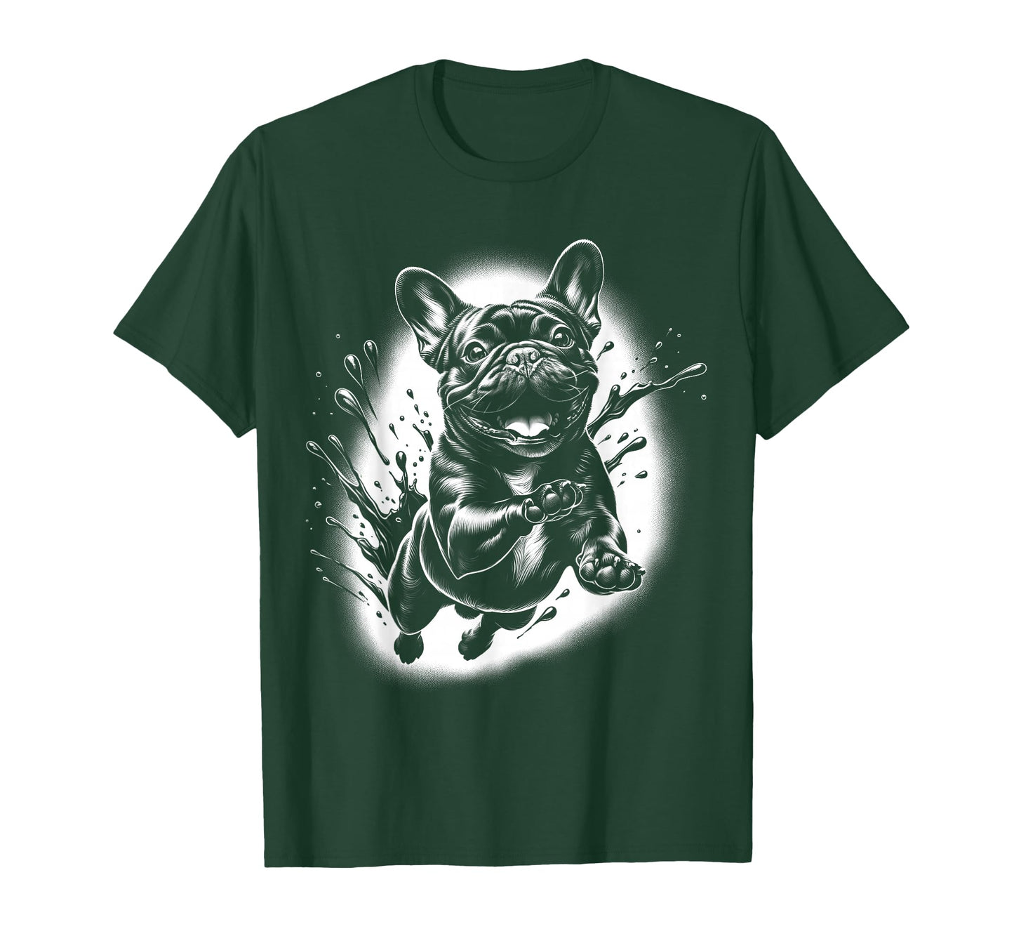 French Bulldog with Cool Paint Spots T-Shirt