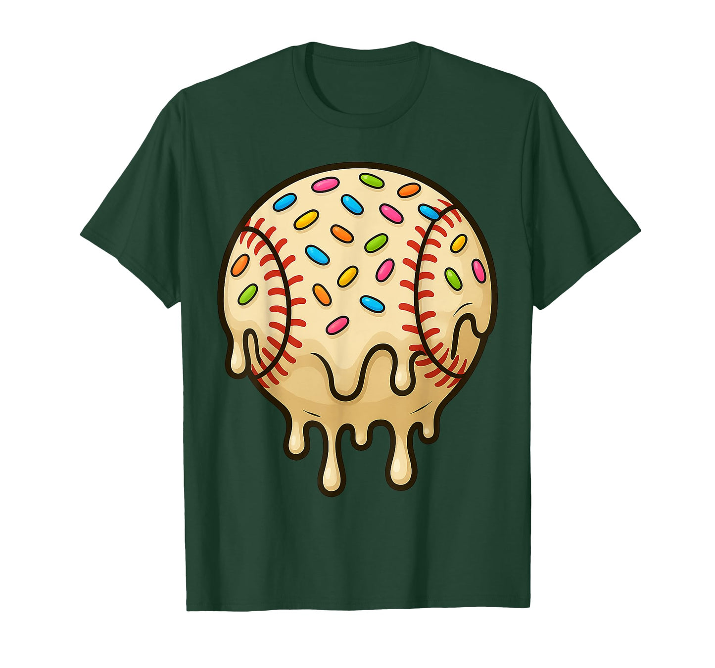 Baseball Drip Team for Boys and Girls Ice Cream Cool T-Shirt
