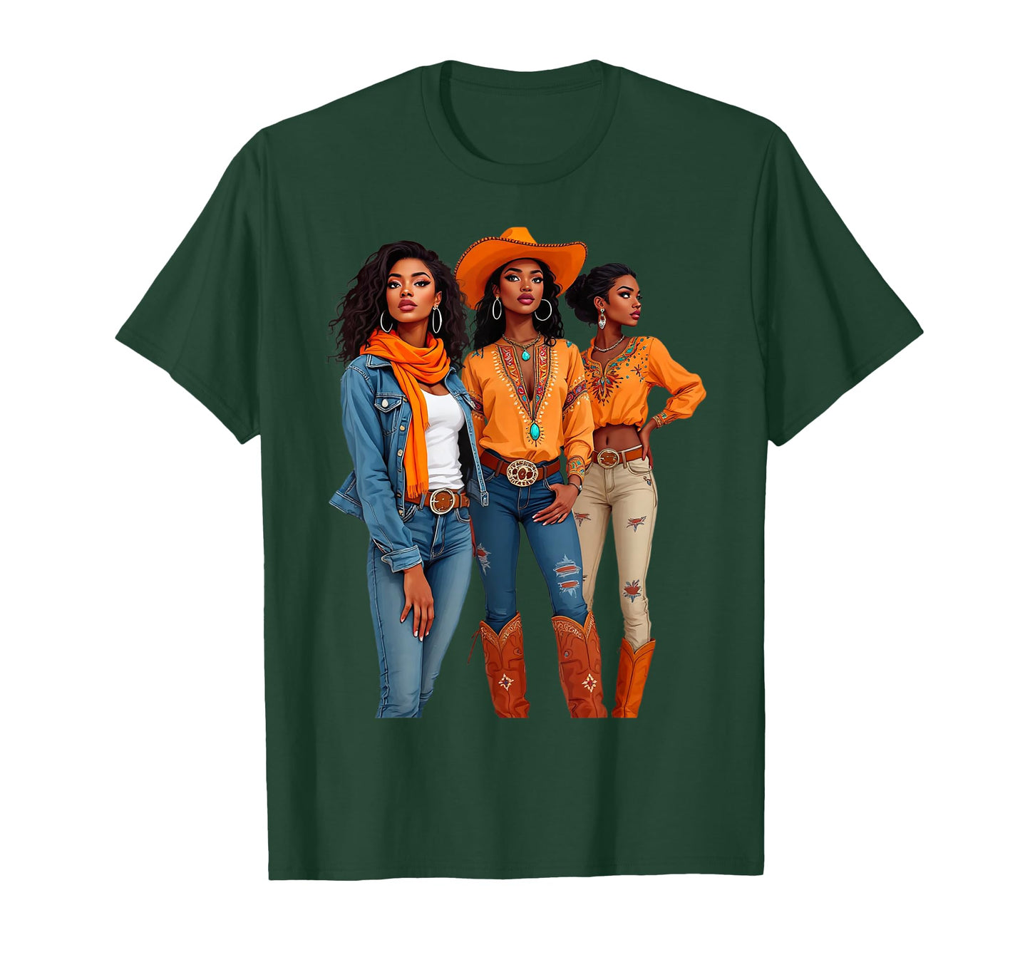 Black Cowgirl Vibes Melanin Black History Texas T-Shirt