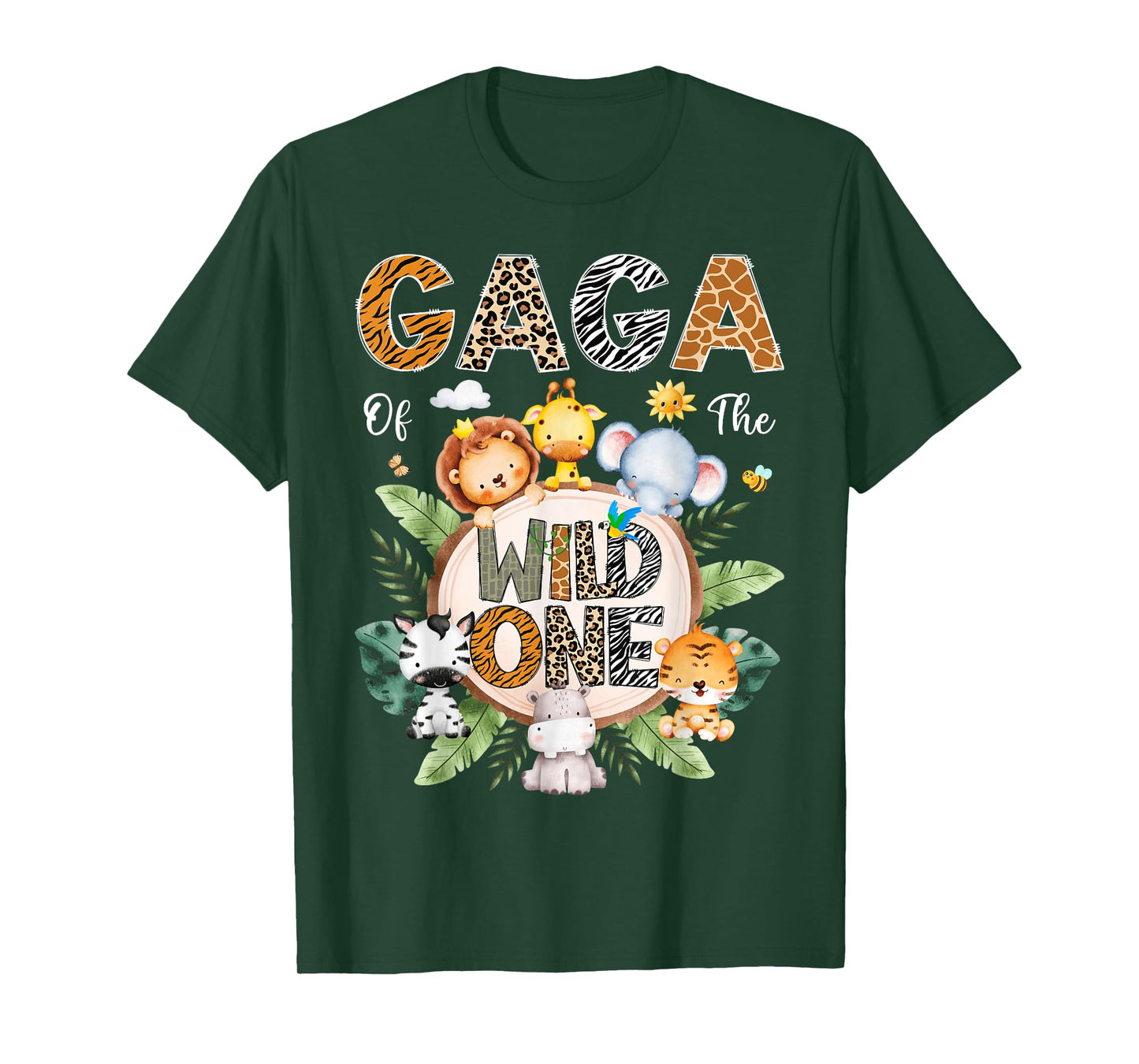 Gaga Of The Wild One First Birthday Safari Jungle Animal T-Shirt