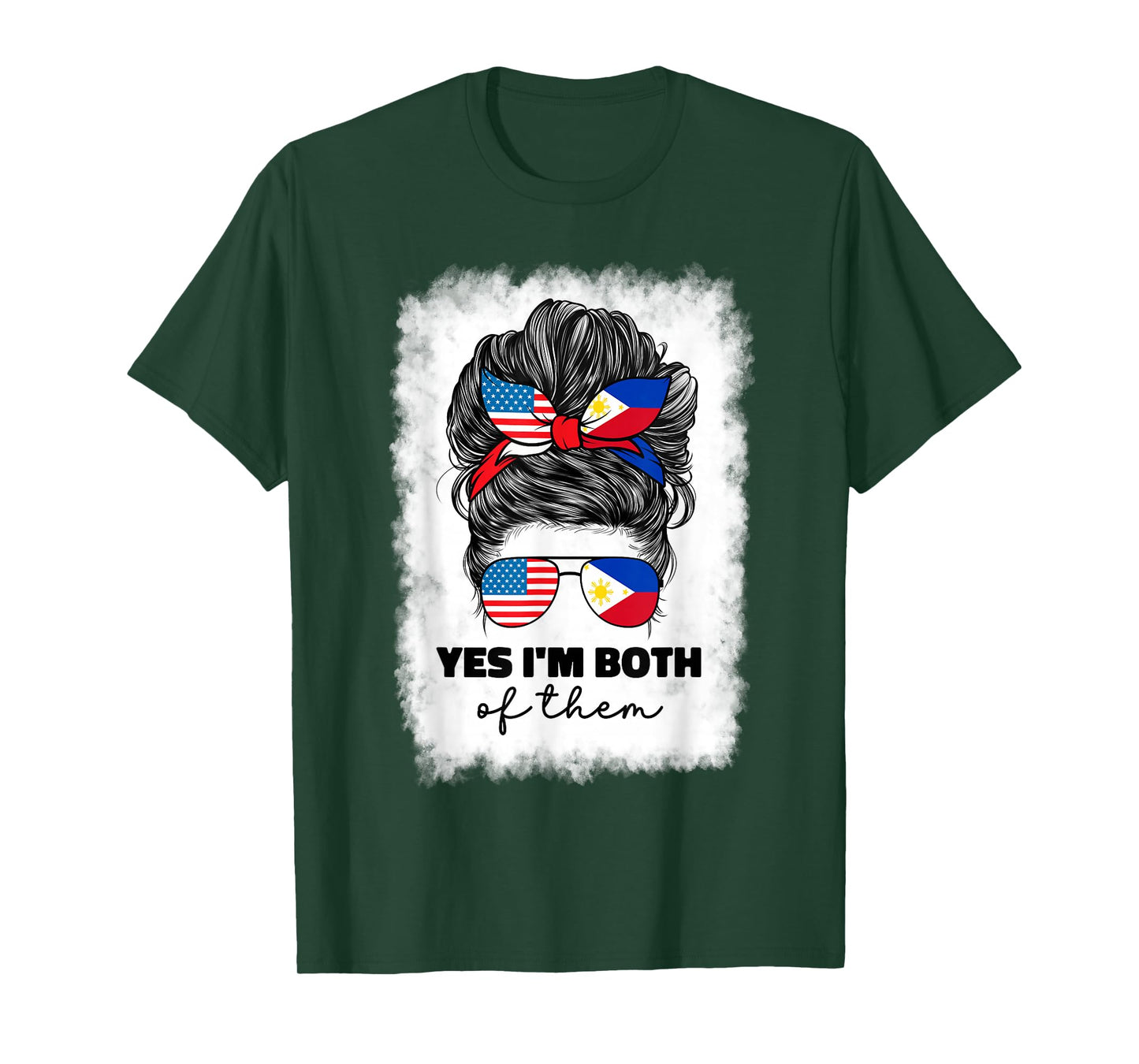 Half Filipino And American America Philippines Usa Flag Girl T-Shirt