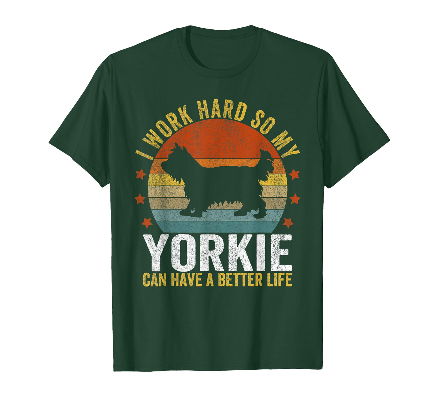Funny Yorkie Mom Yorkie Dad Yorkshire Terrier Lover Retro T-Shirt