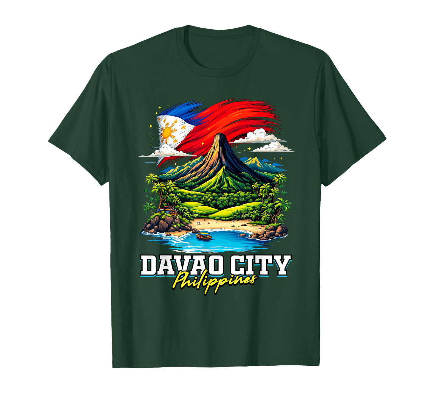 Davao City Philippines Souvenir Filipino Flag T-Shirt