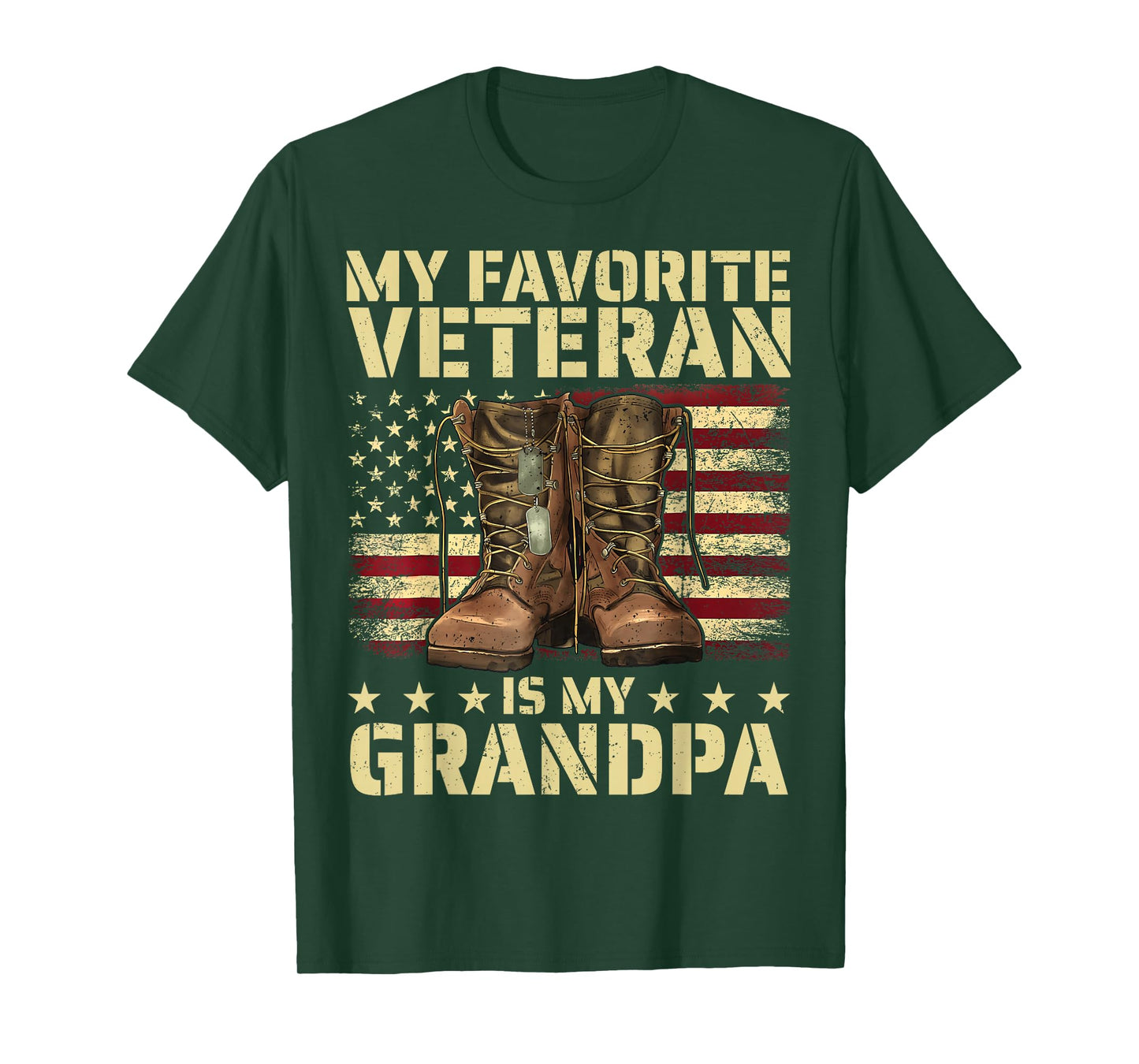 My Favorite Veteran is My Grandpa Grandfather Veterans Day T-Shirt