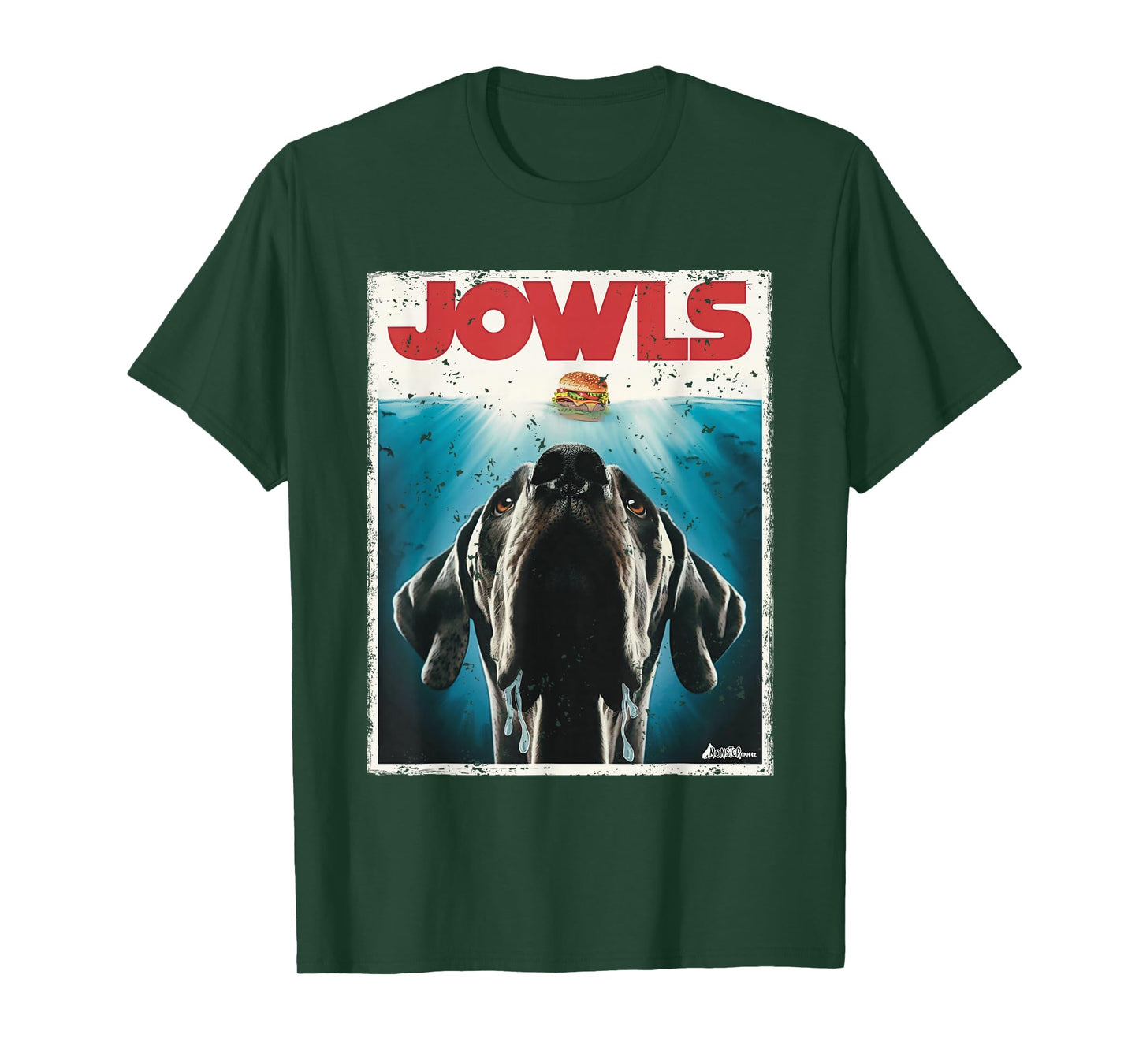 MonsterMuttz Funny Great Dane Jowls, Paws Top, Drooling, Dog Mom, Dog Dad T-Shirt
