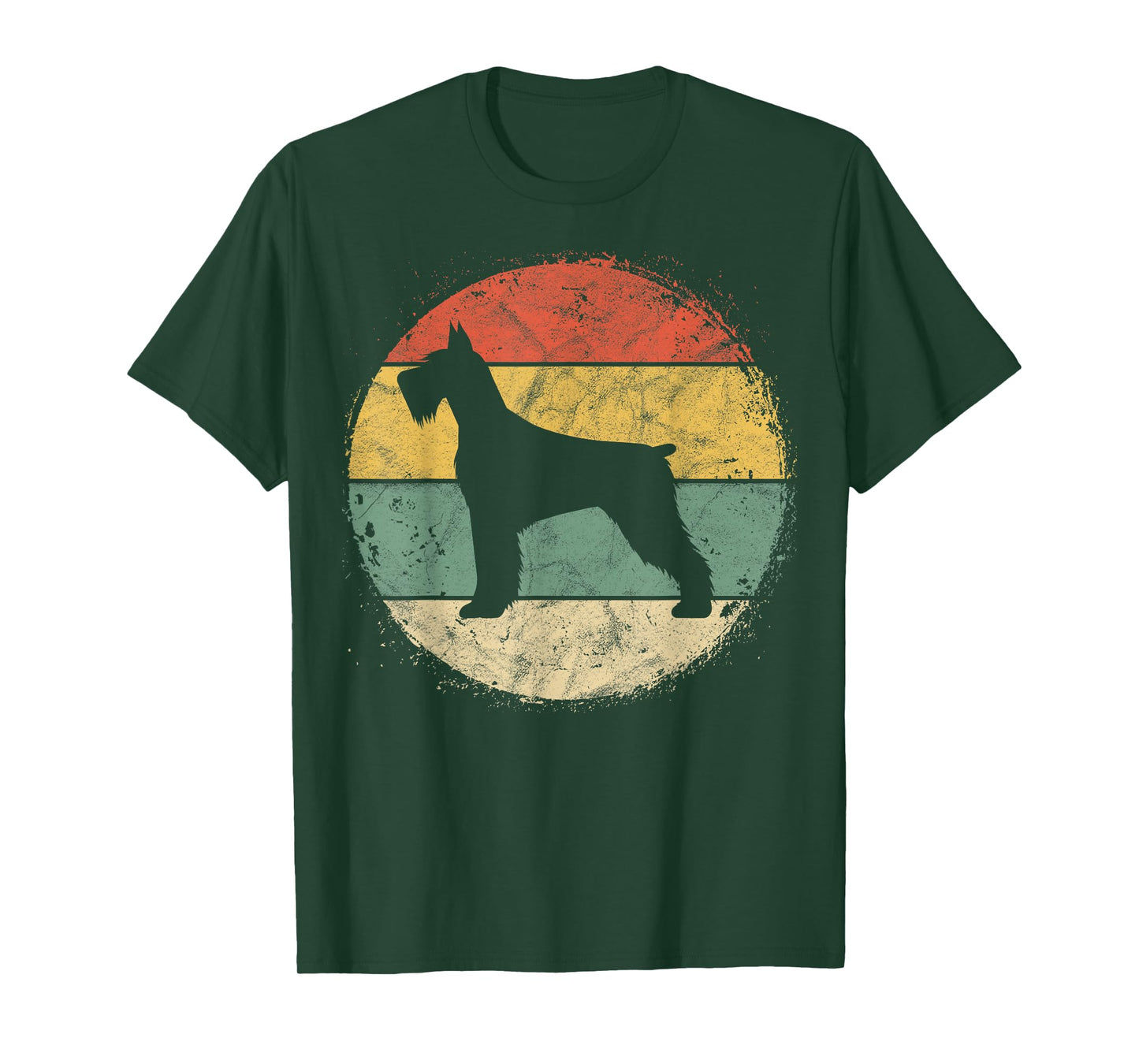 Circular Retro Schnauzer Owner Gift Standard Giant Dog Mom T-Shirt
