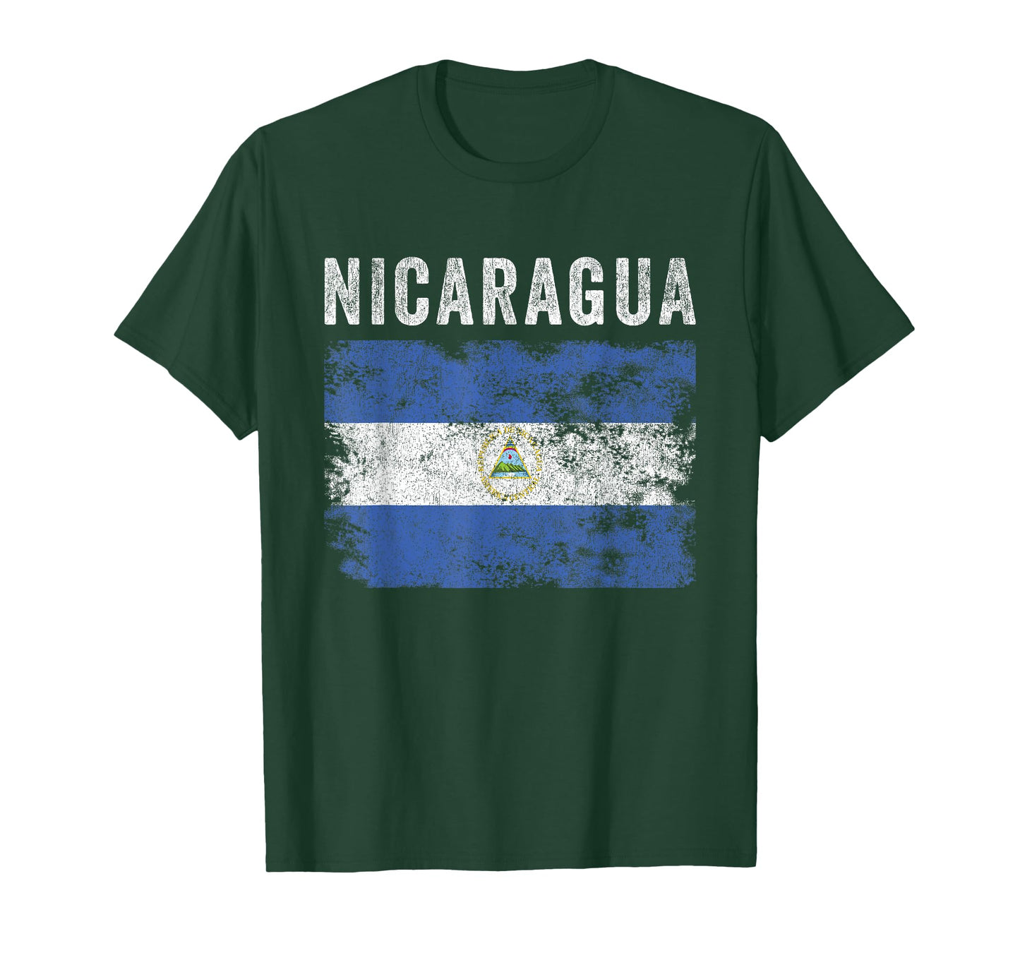 Nicaragua Flag Distressed - Men Women Kids - Nicaraguan Flag T-Shirt