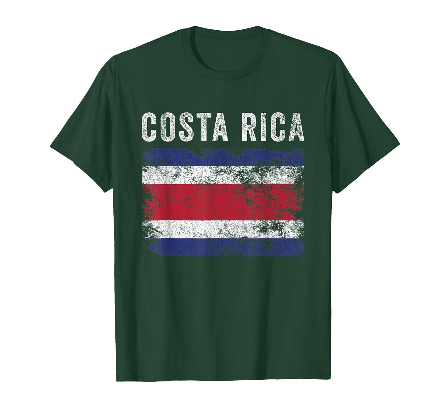 Costa Rica Flag Distressed - Men Women - Costa Rican Flag T-Shirt